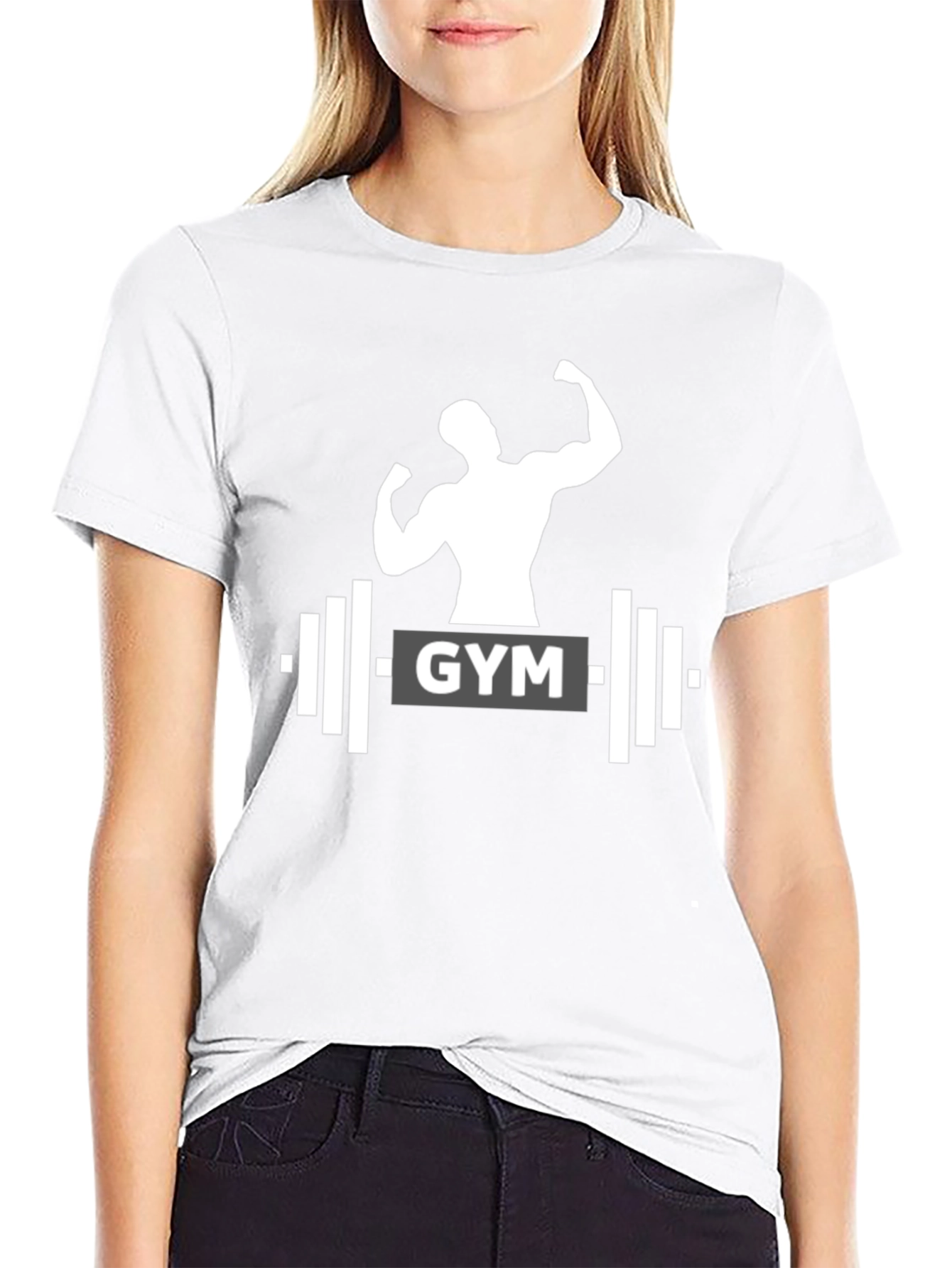 Gym Muscle Tee - Black Fitness T-Shirt