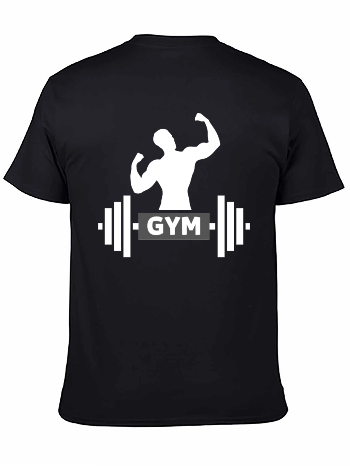 Gym Muscle Tee - Black Fitness T-Shirt