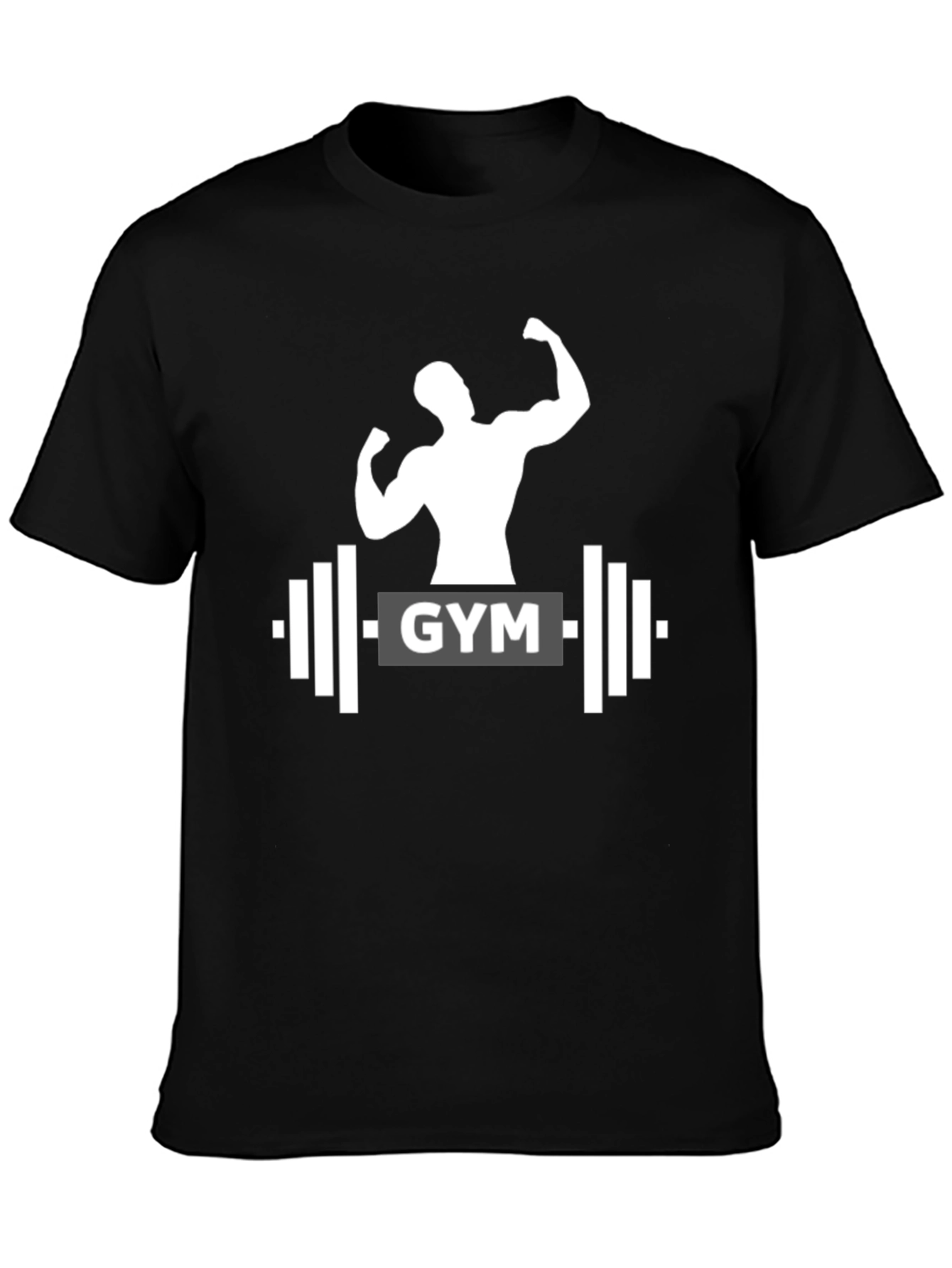 Gym Muscle Tee - Black Fitness T-Shirt