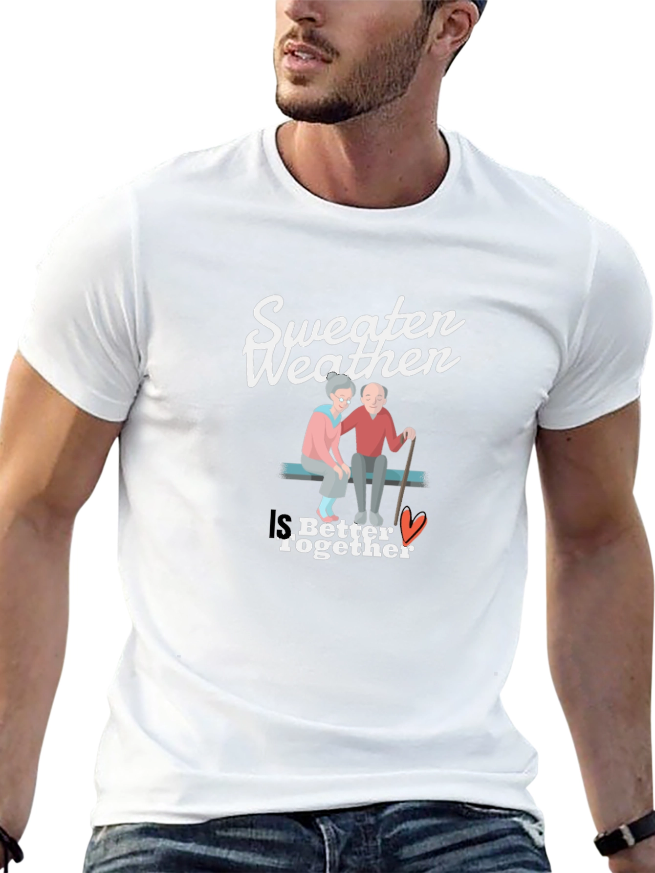 Sweeten Weather Couple T-Shirt - Better Together Design