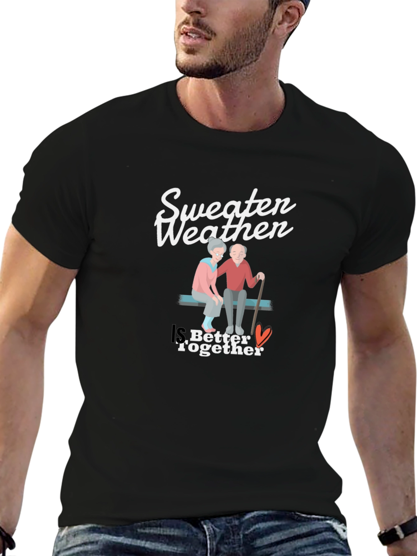 Sweeten Weather Couple T-Shirt - Better Together Design