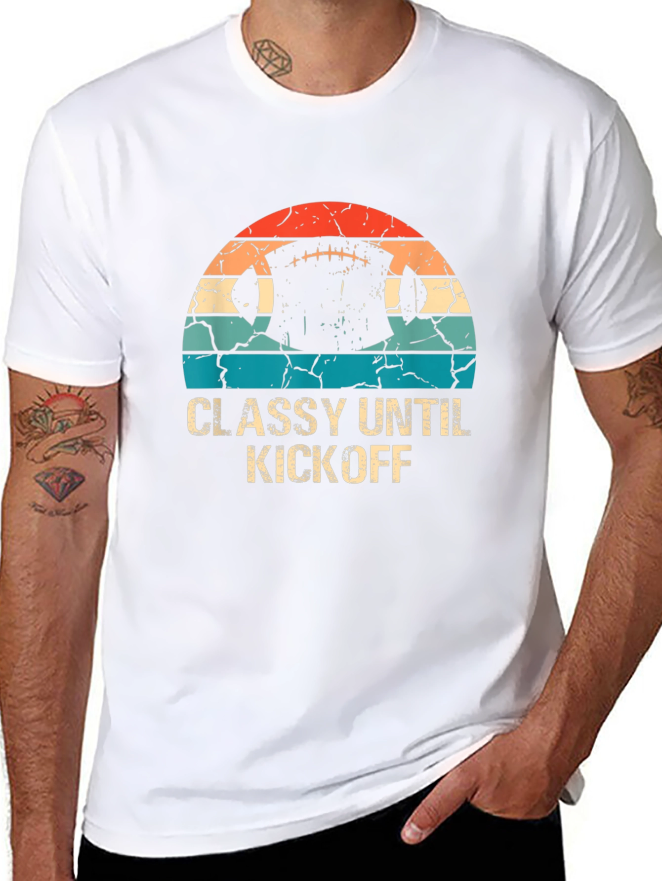 Classy Until Kickoff Football T-Shirt