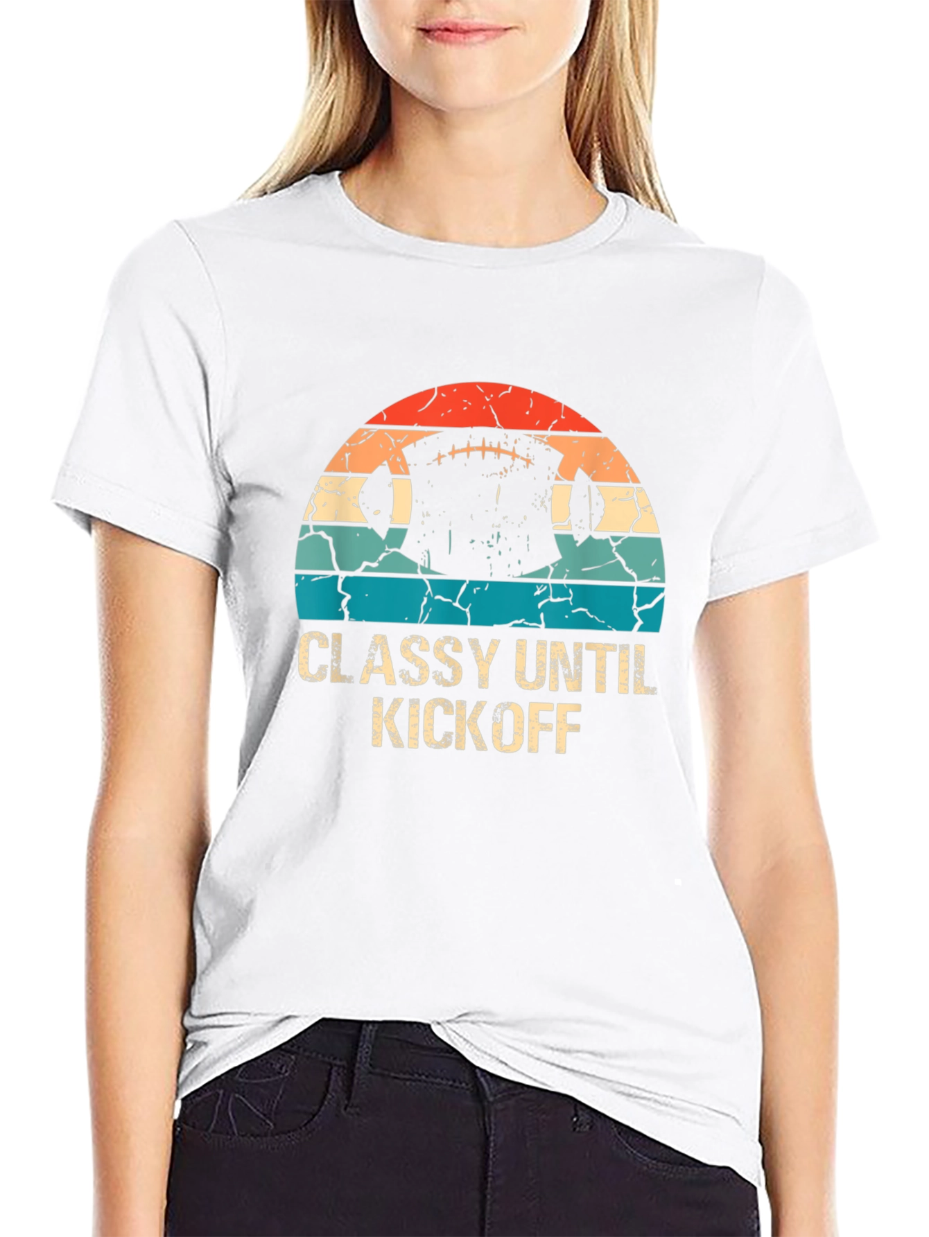 Classy Until Kickoff Football T-Shirt