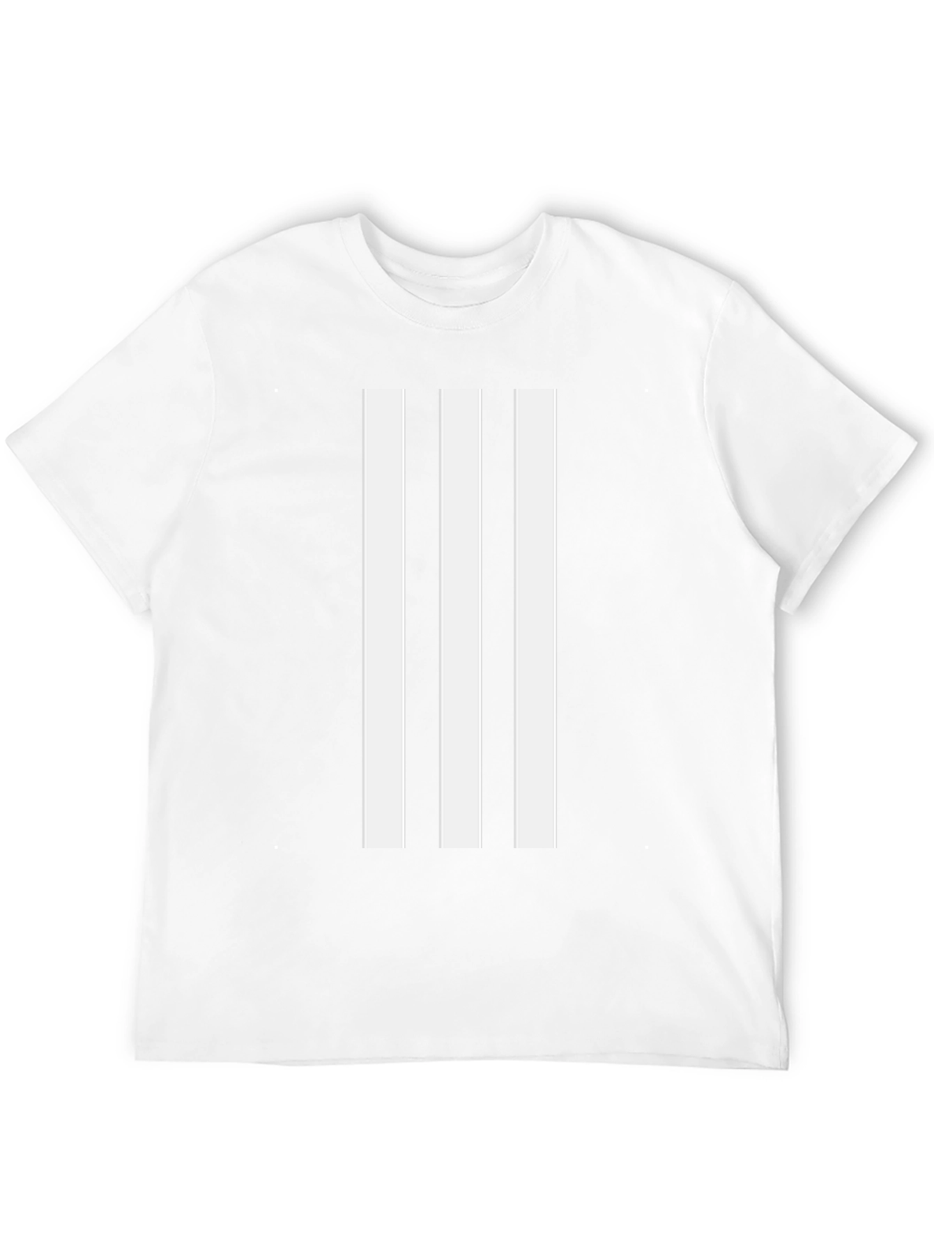 Mens Black Tee with White Stripes