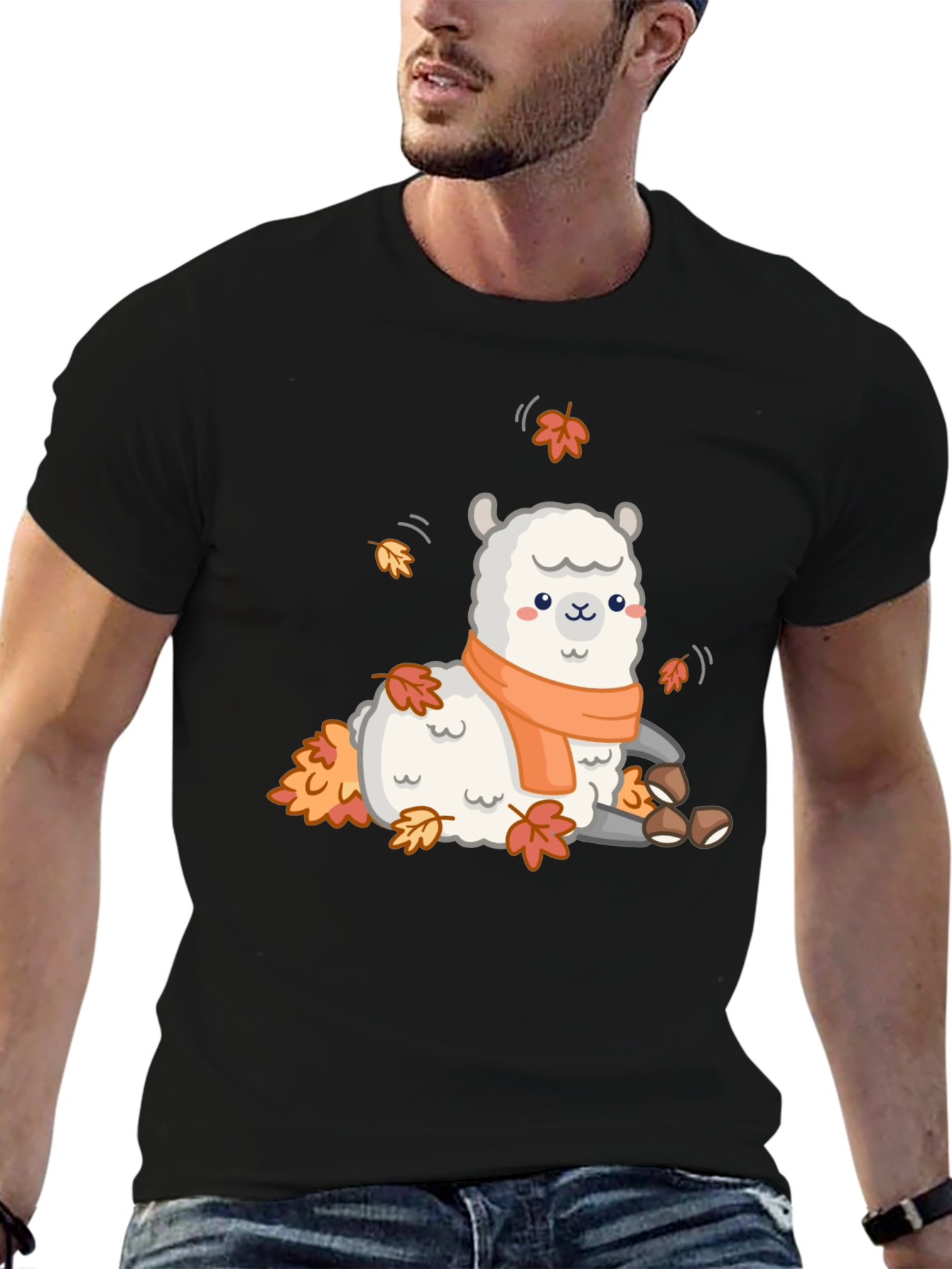 Cute Fall Llama T-Shirt - Autumn Vibes