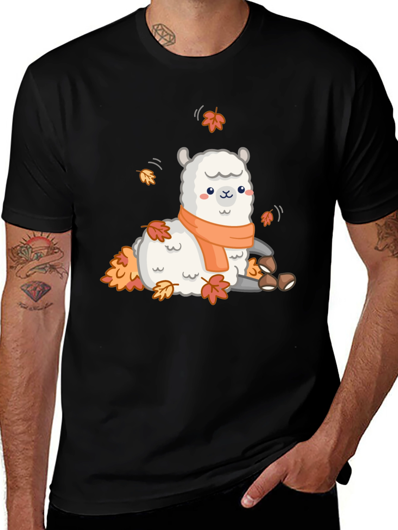 Cute Fall Llama T-Shirt - Autumn Vibes