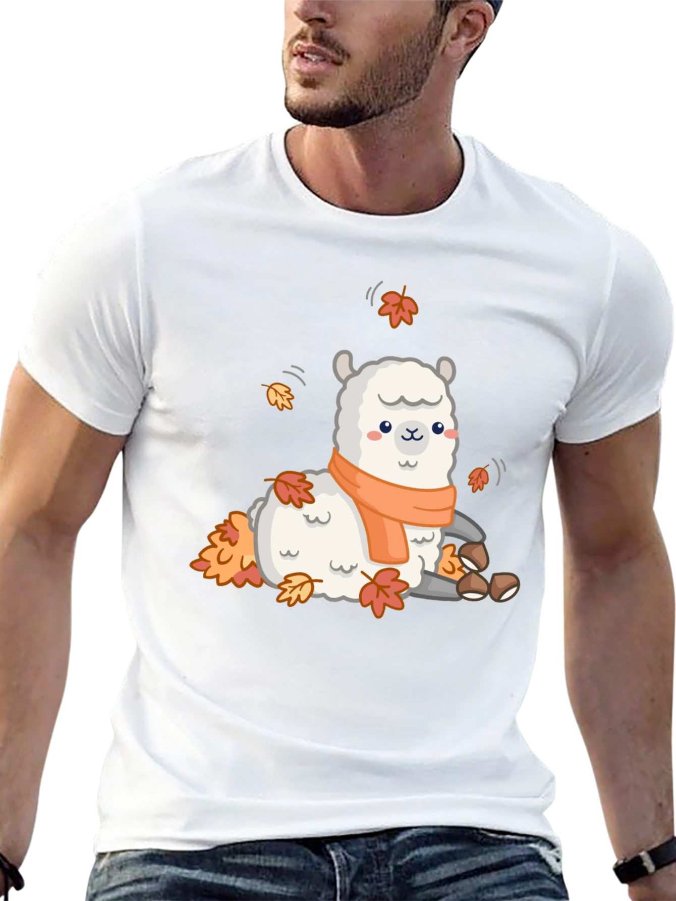 Cute Fall Llama T-Shirt - Autumn Vibes