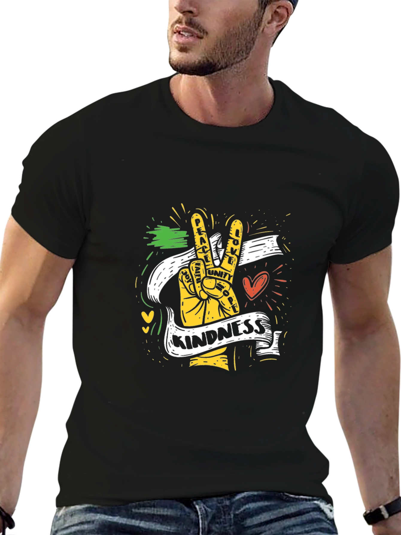Peace Unity & Kindness Graphic T-Shirt