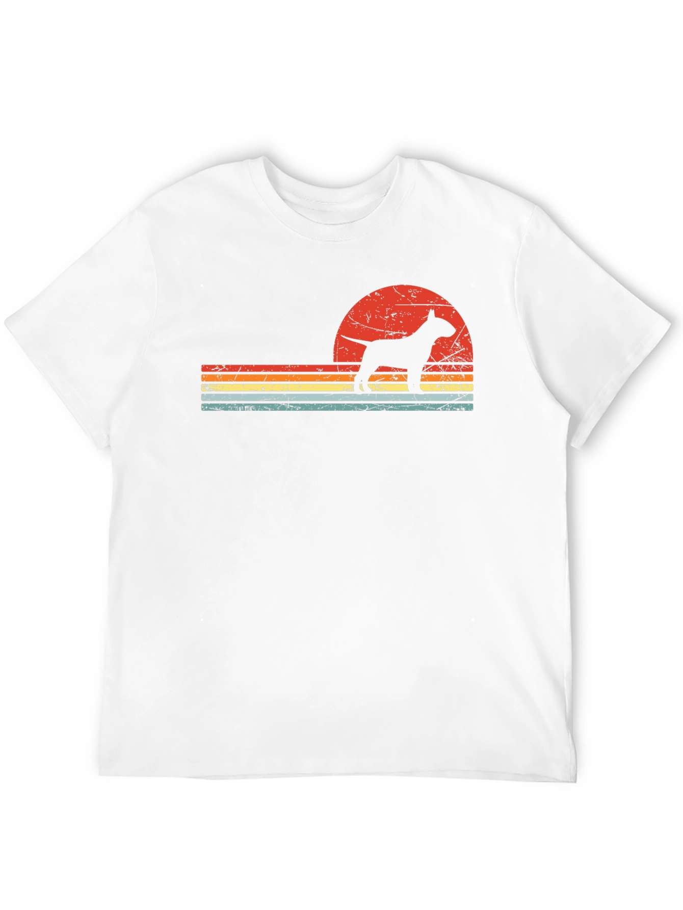 Retro Bull Terrier Sunset T-Shirt