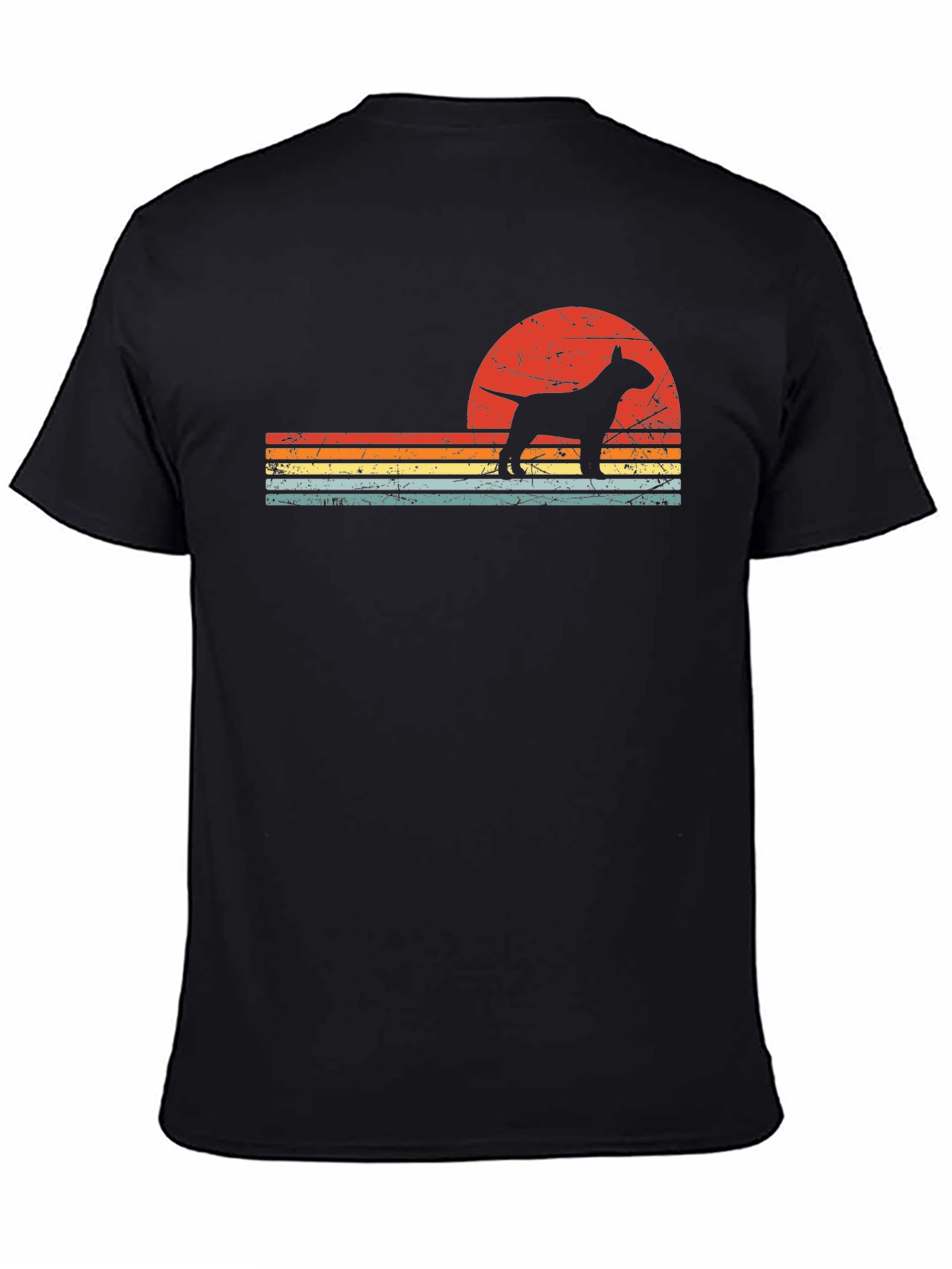 Retro Bull Terrier Sunset T-Shirt