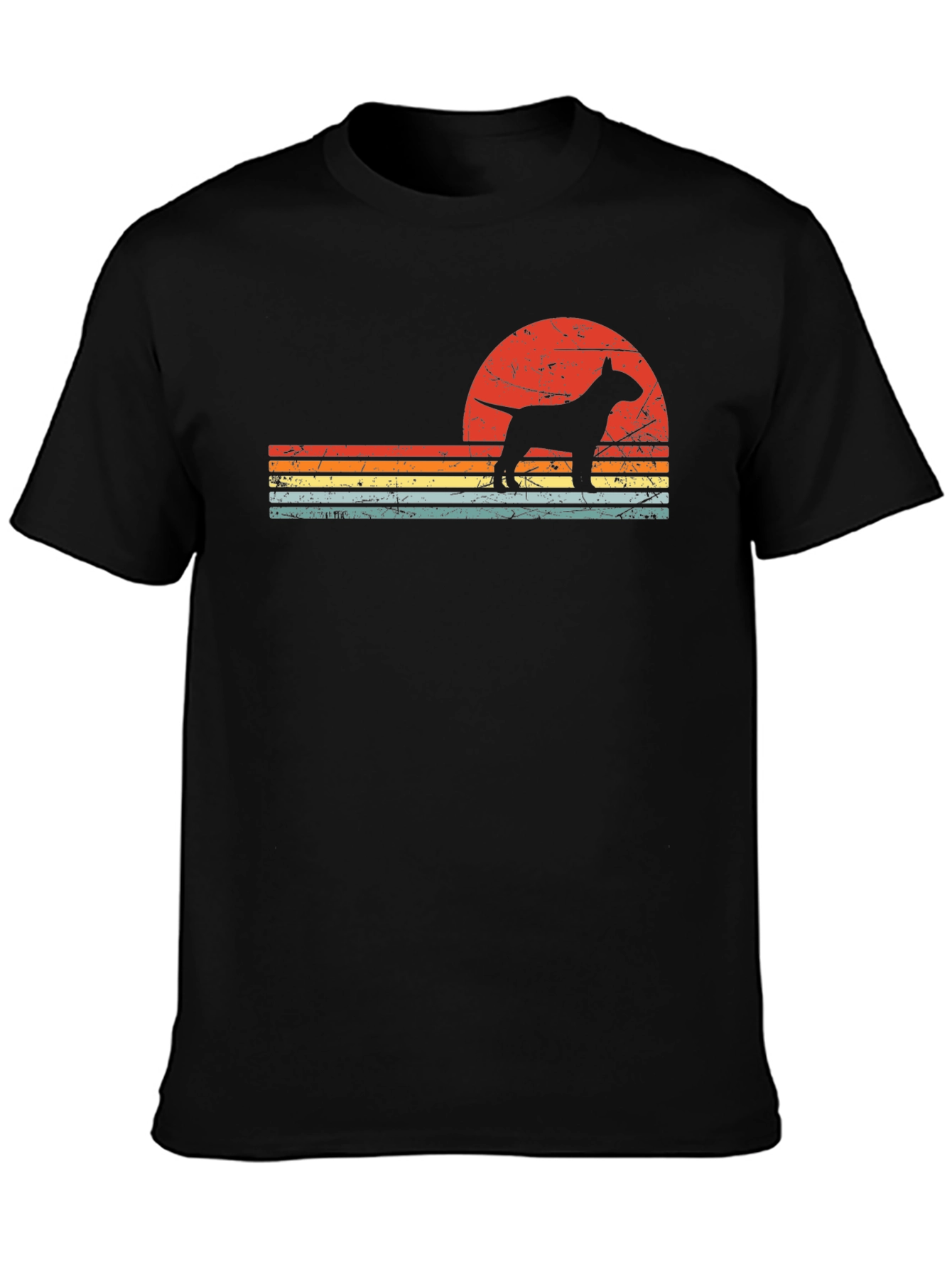 Retro Bull Terrier Sunset T-Shirt