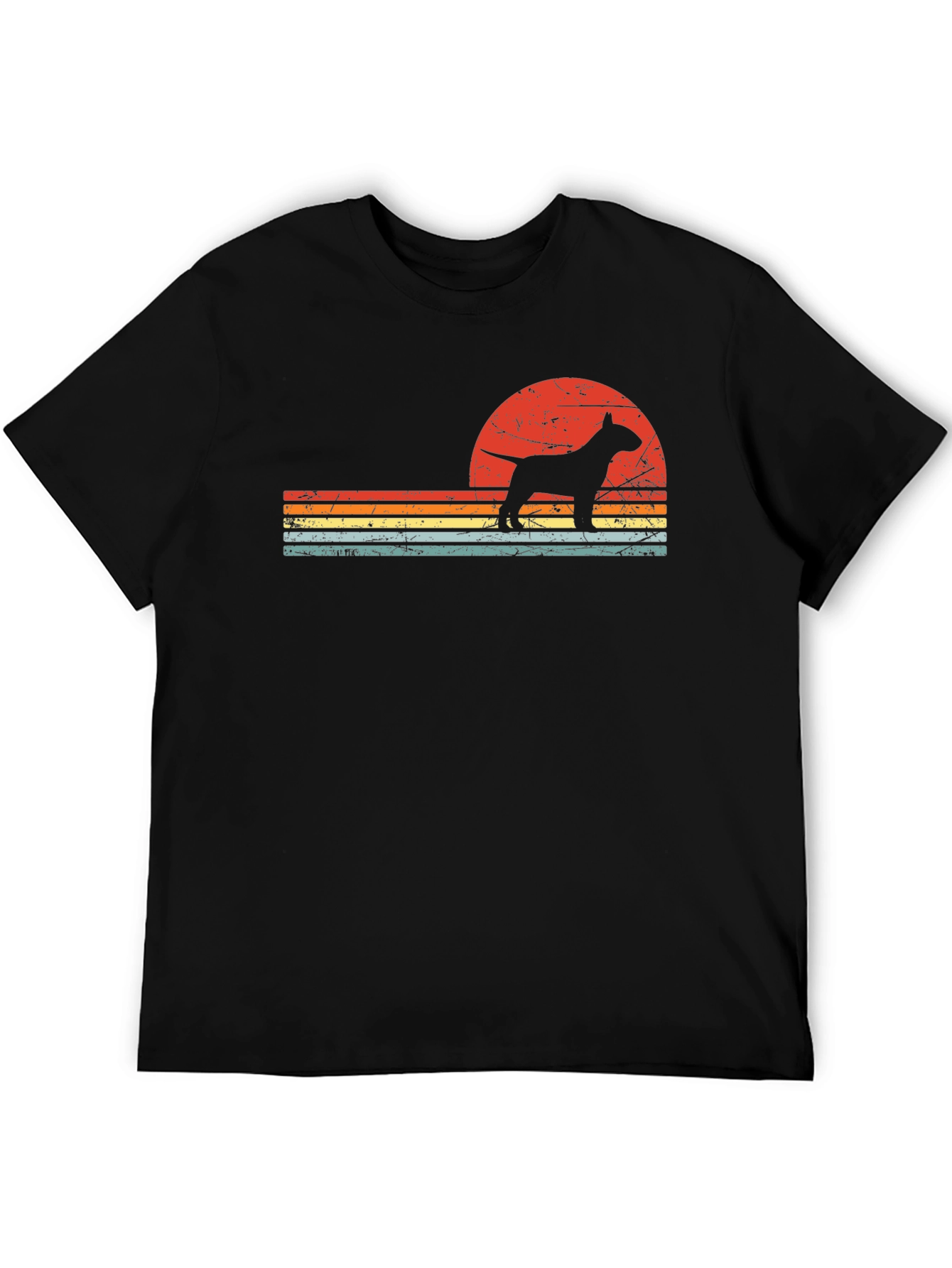 Retro Bull Terrier Sunset T-Shirt
