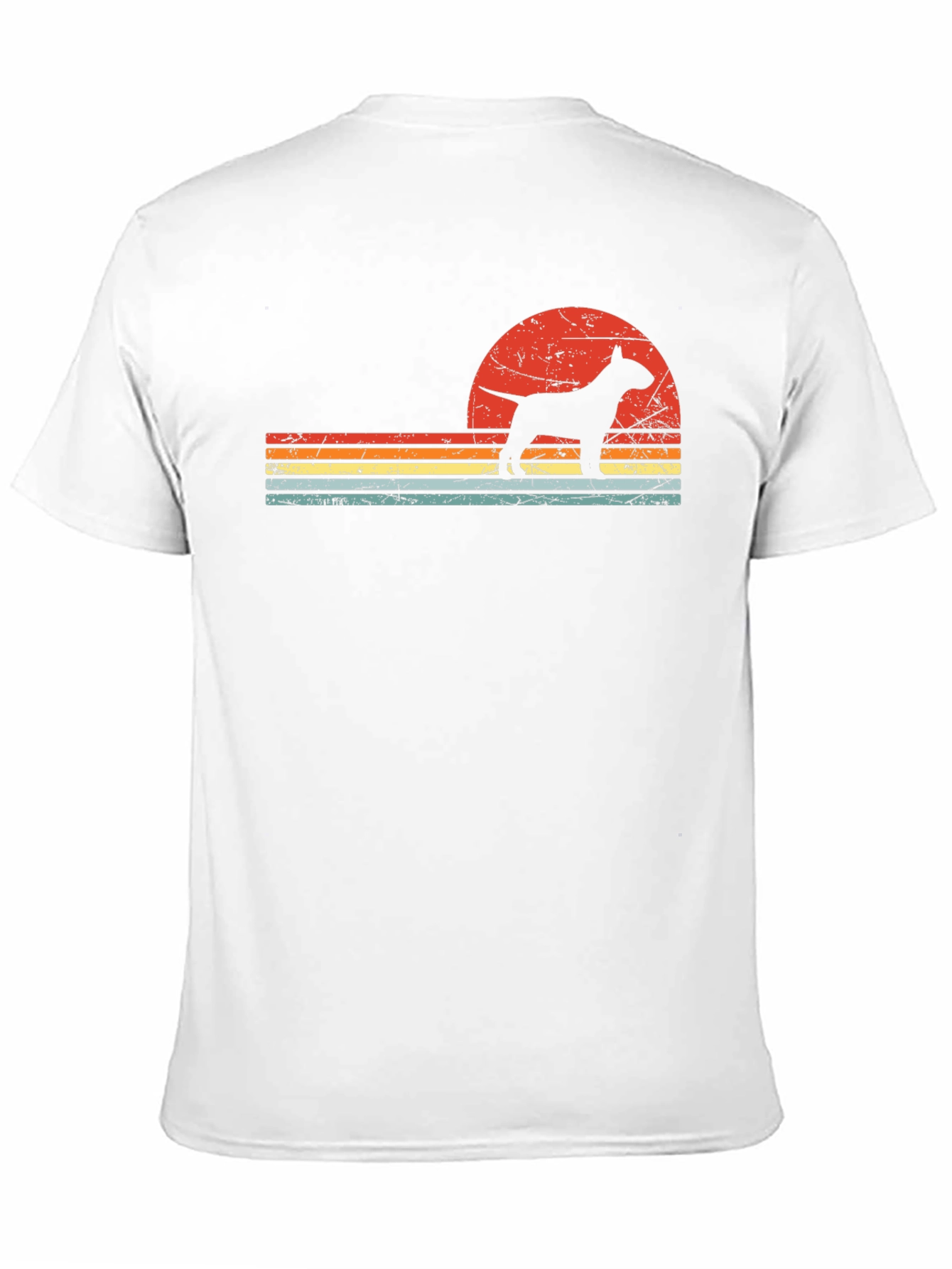 Retro Bull Terrier Sunset T-Shirt