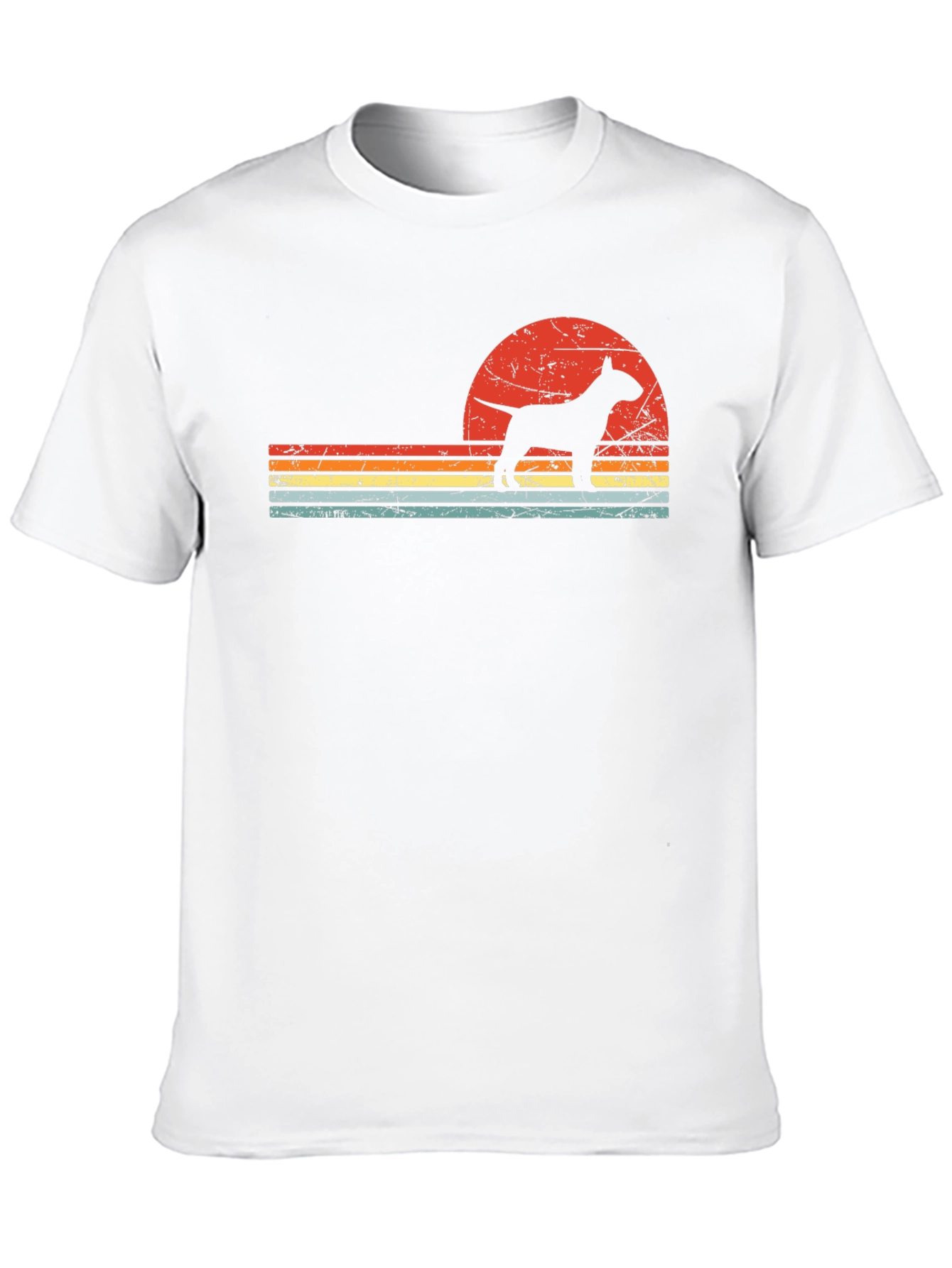 Retro Bull Terrier Sunset T-Shirt