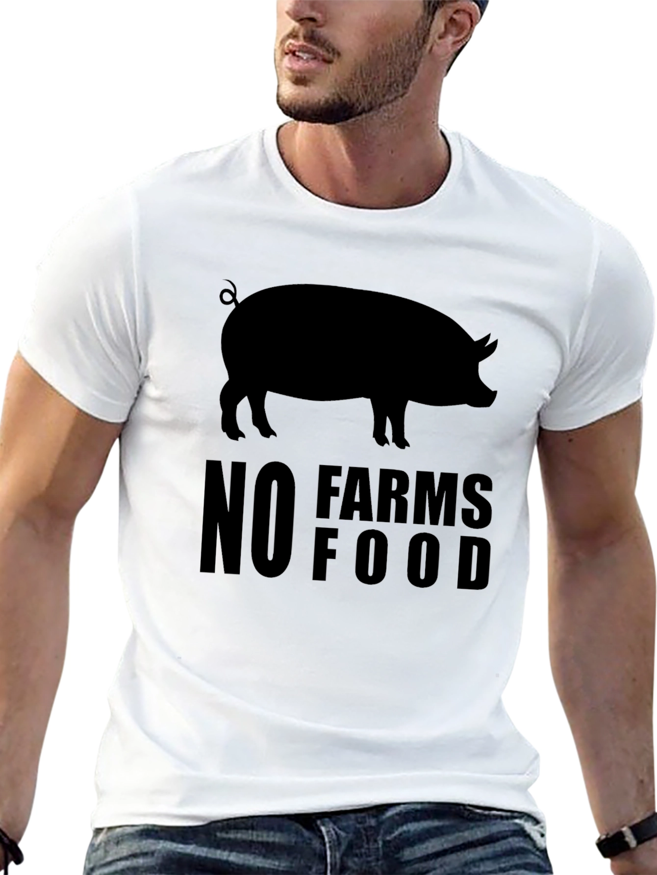 No Farms No Food Pig T-Shirt