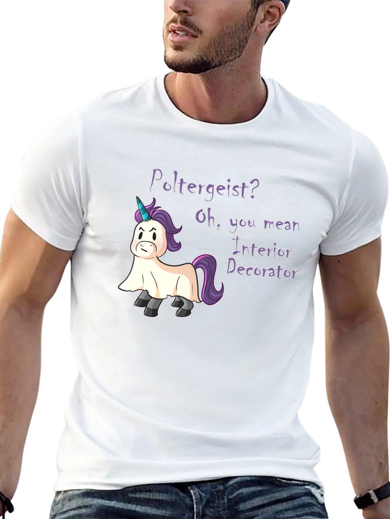 Poltergeist Unicorn Humor T-Shirt