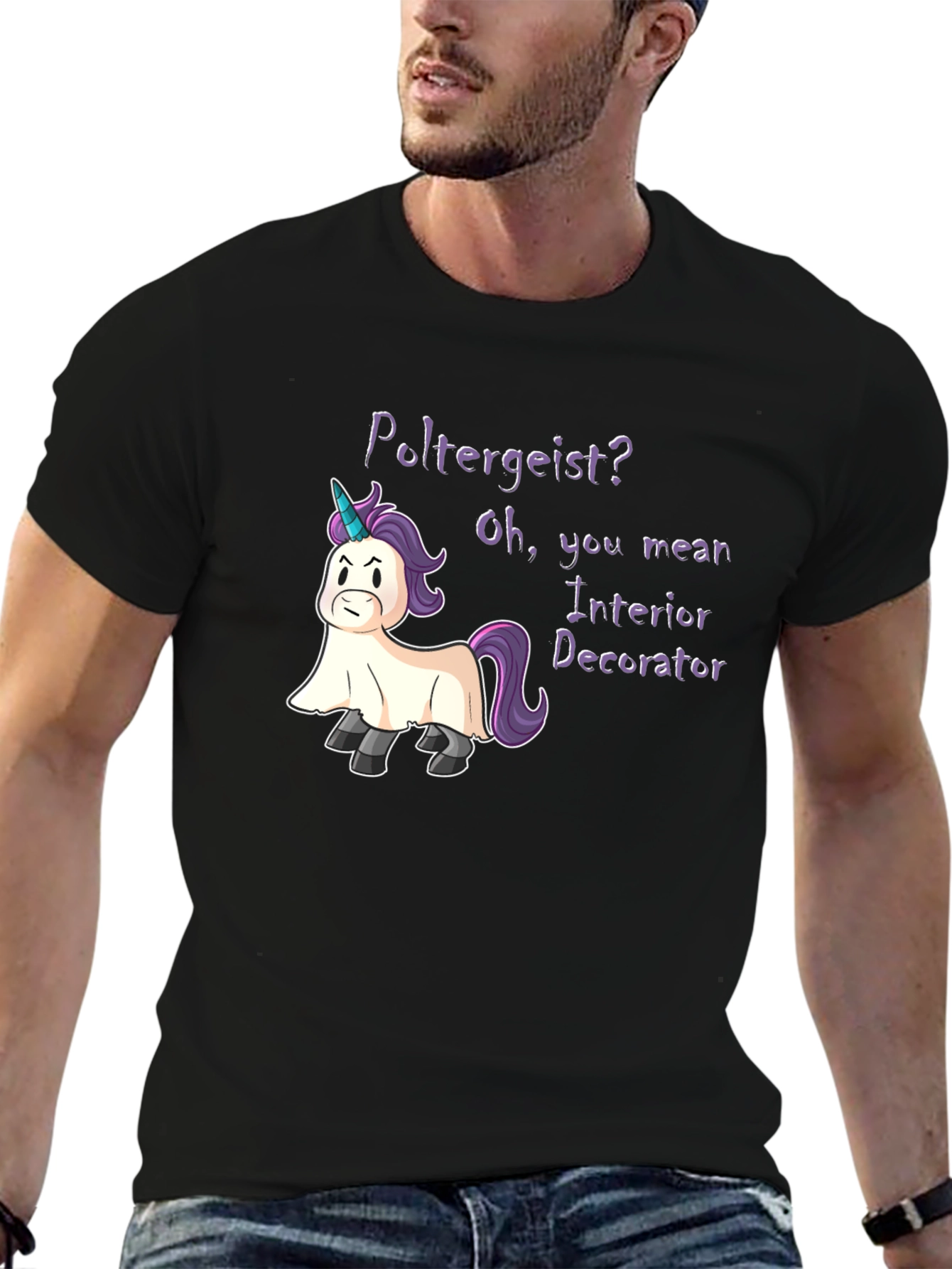 Poltergeist Unicorn Humor T-Shirt