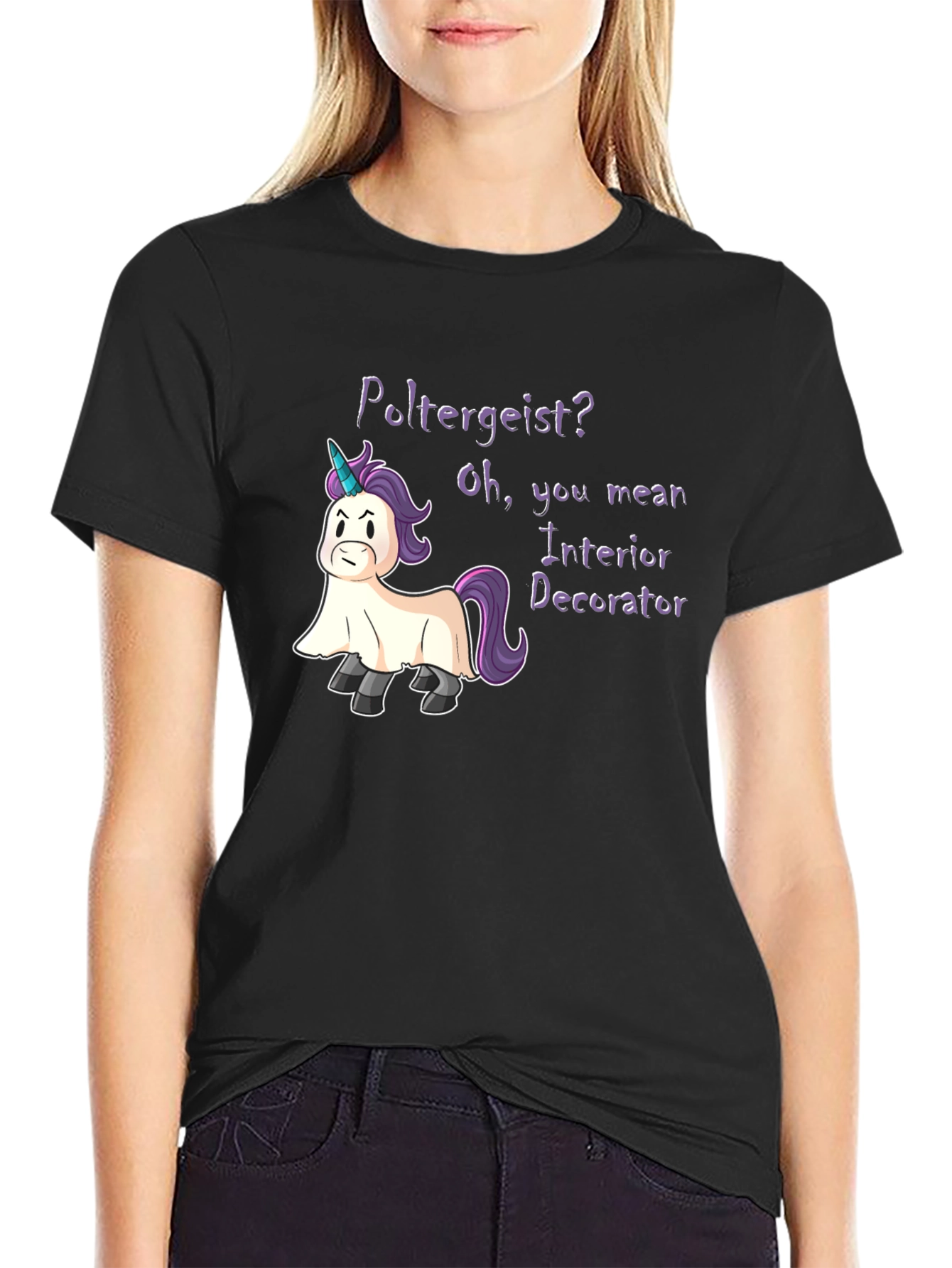 Poltergeist Unicorn Humor T-Shirt