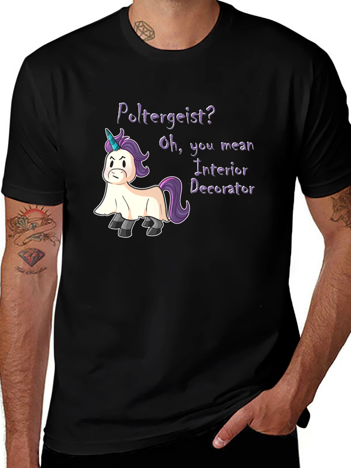 Poltergeist Unicorn Humor T-Shirt