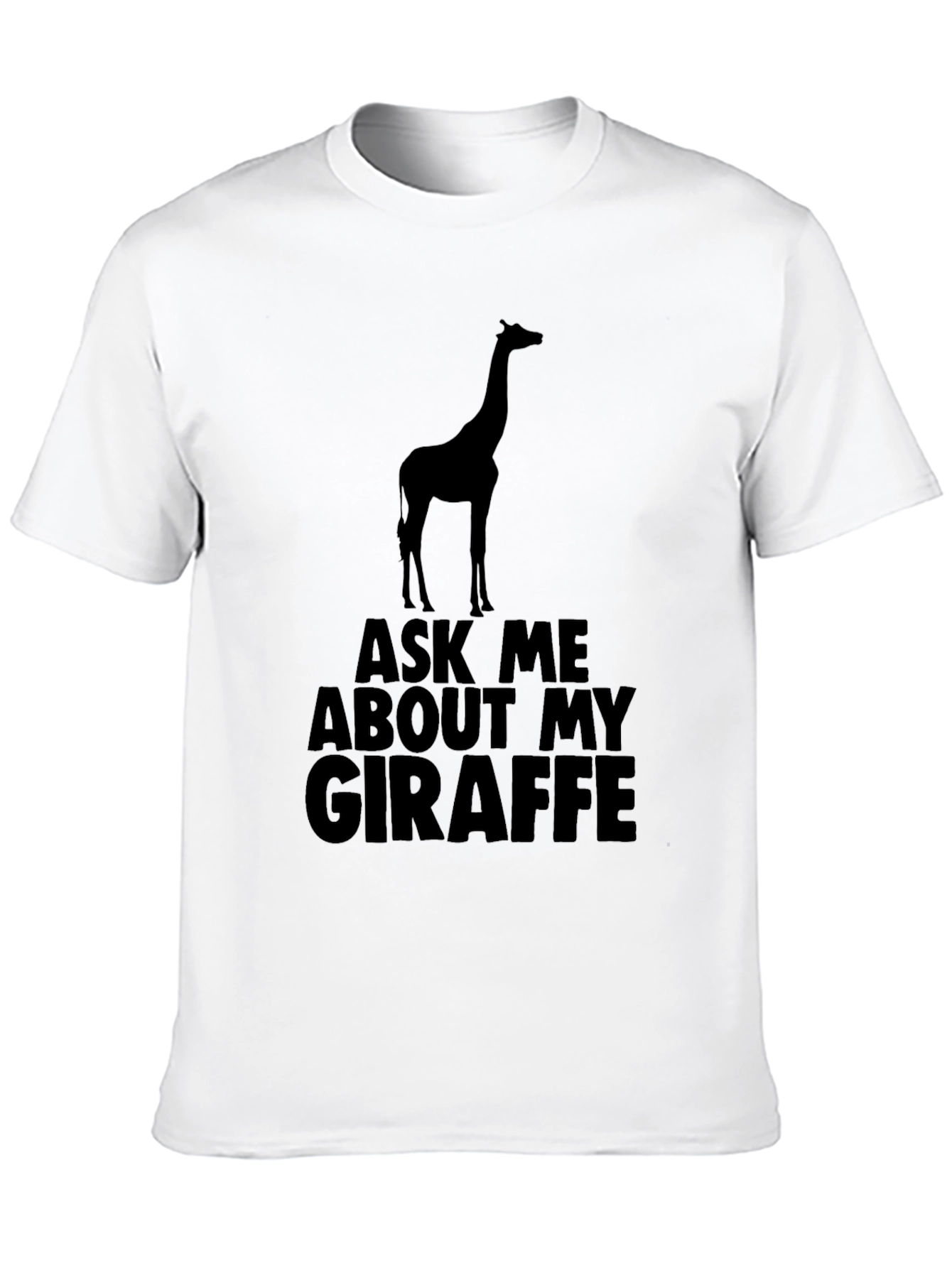 Ask Me About My Giraffe T-Shirt - Black