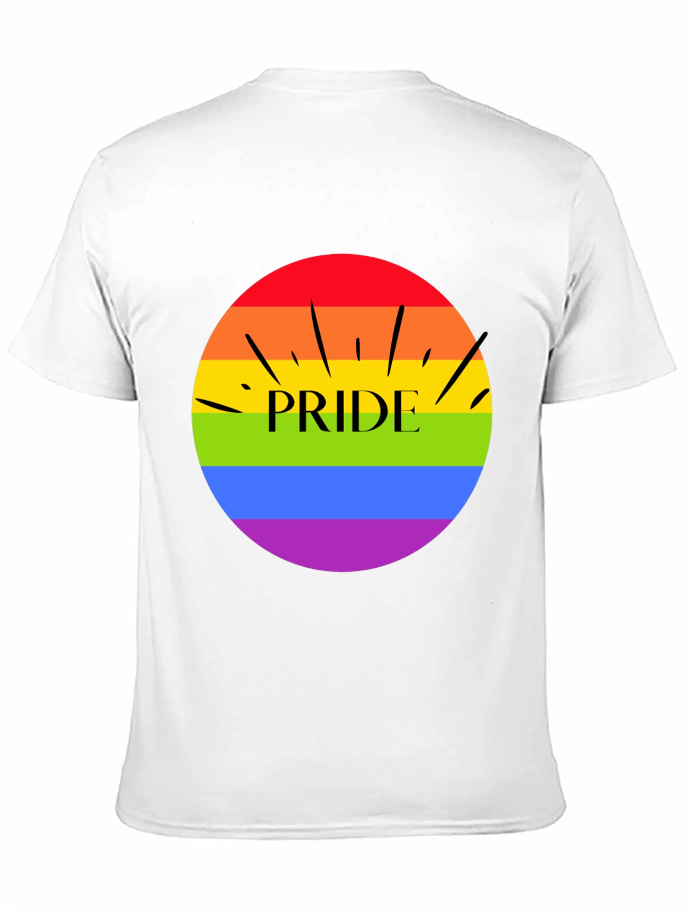 Pride T-Shirt - Rainbow Circle Design