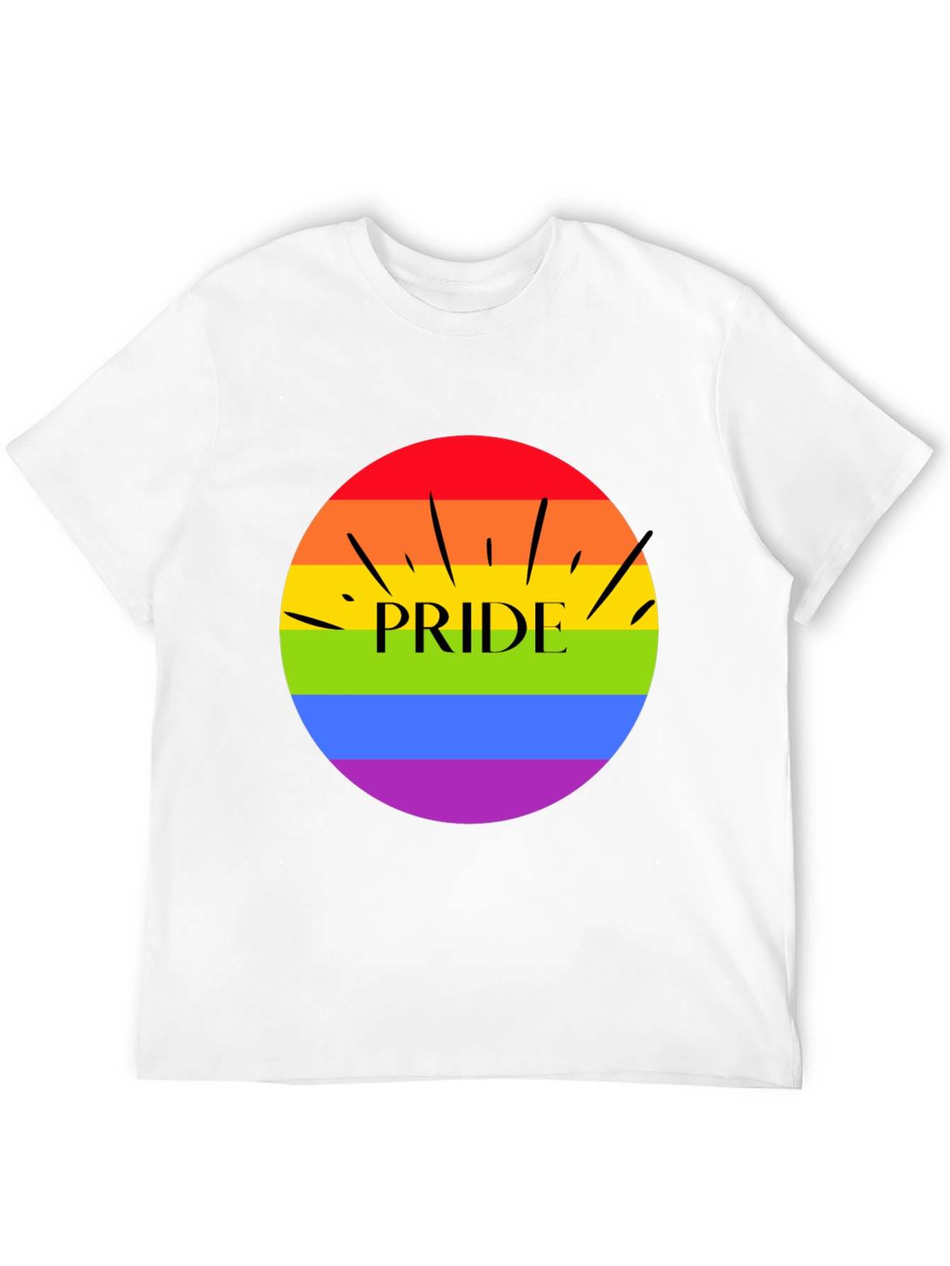 Pride T-Shirt - Rainbow Circle Design