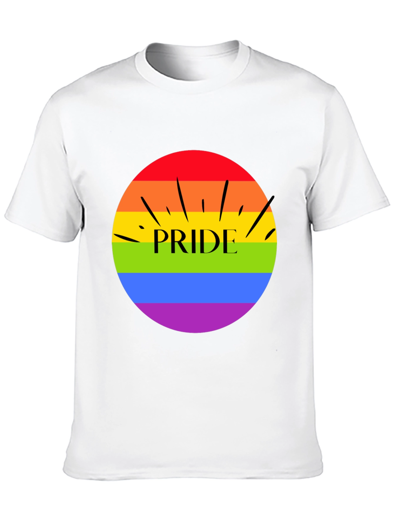 Pride T-Shirt - Rainbow Circle Design