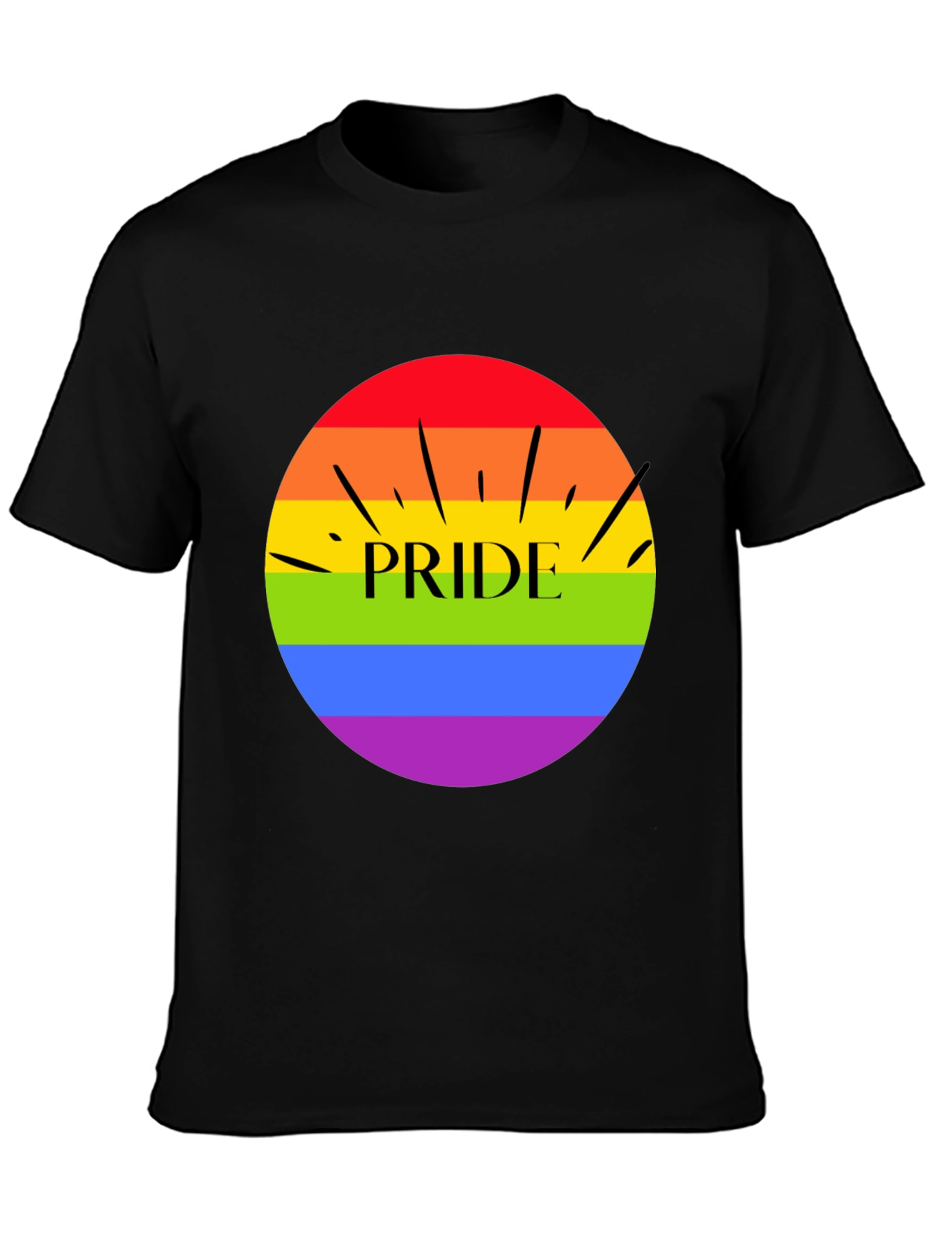 Pride T-Shirt - Rainbow Circle Design