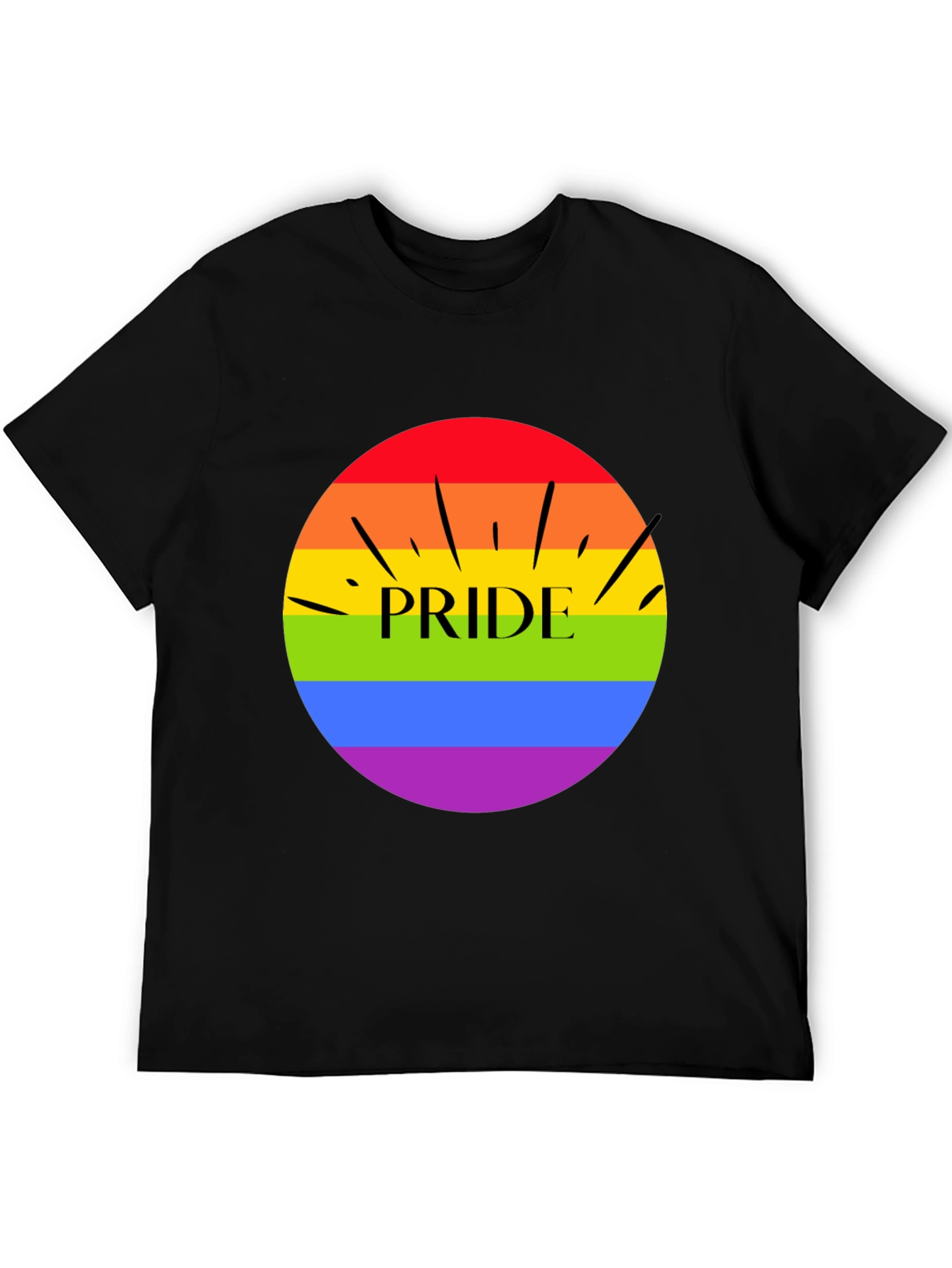 Pride T-Shirt - Rainbow Circle Design