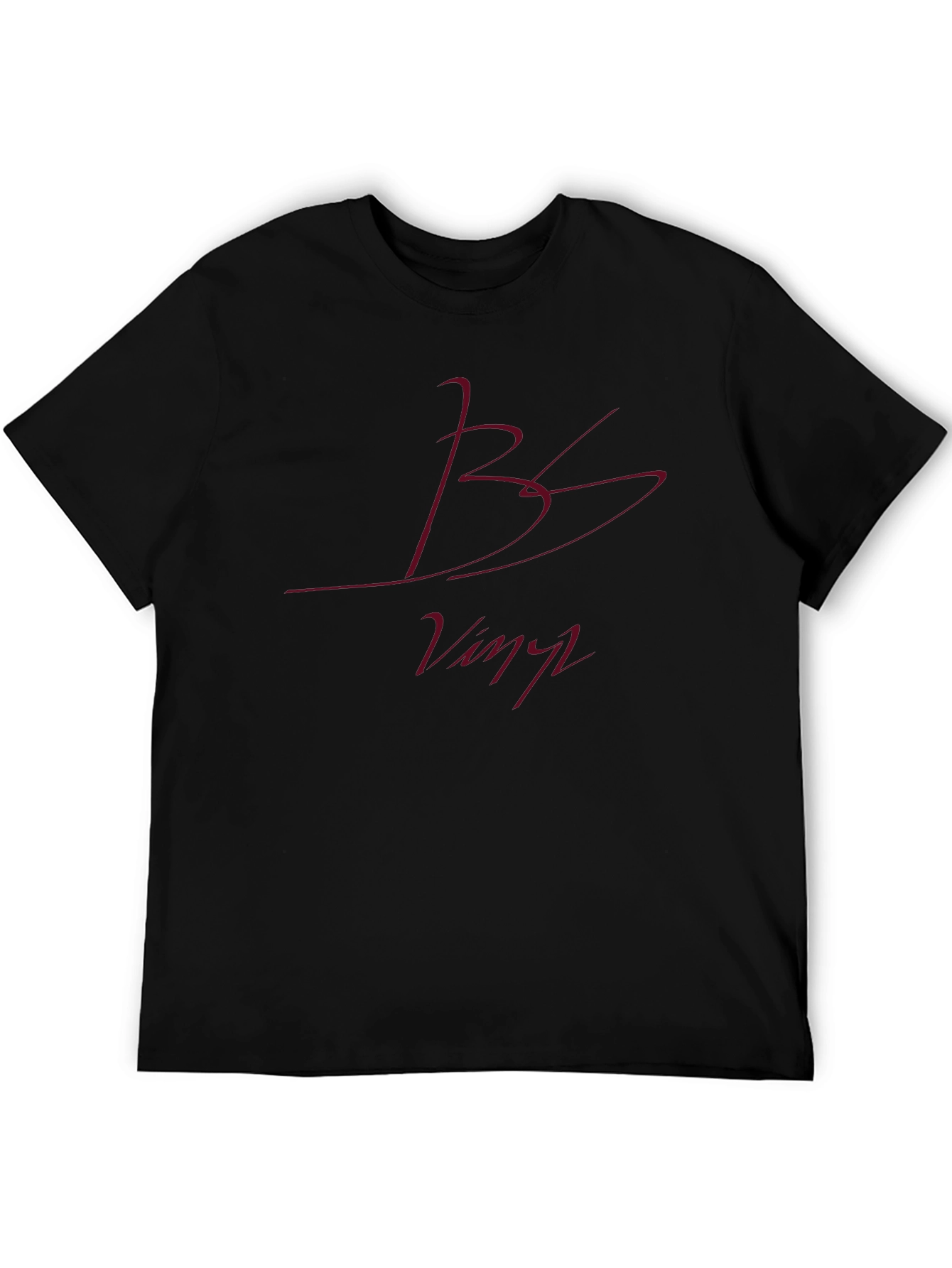 BS Vinyl Graphic Tee - Black Casual T-Shirt