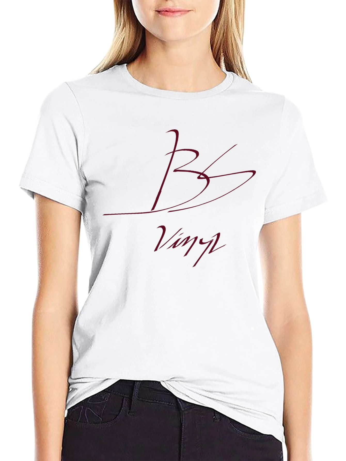 BS Vinyl Graphic Tee - Black Casual T-Shirt