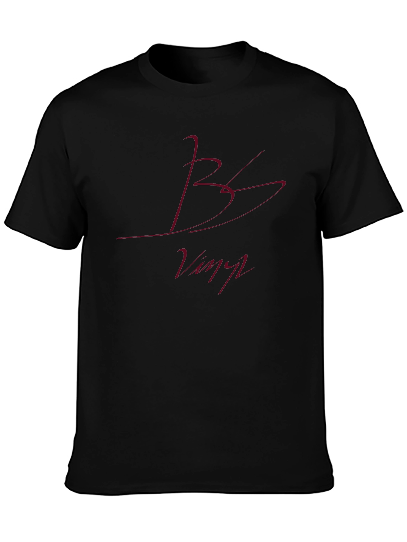 BS Vinyl Graphic Tee - Black Casual T-Shirt
