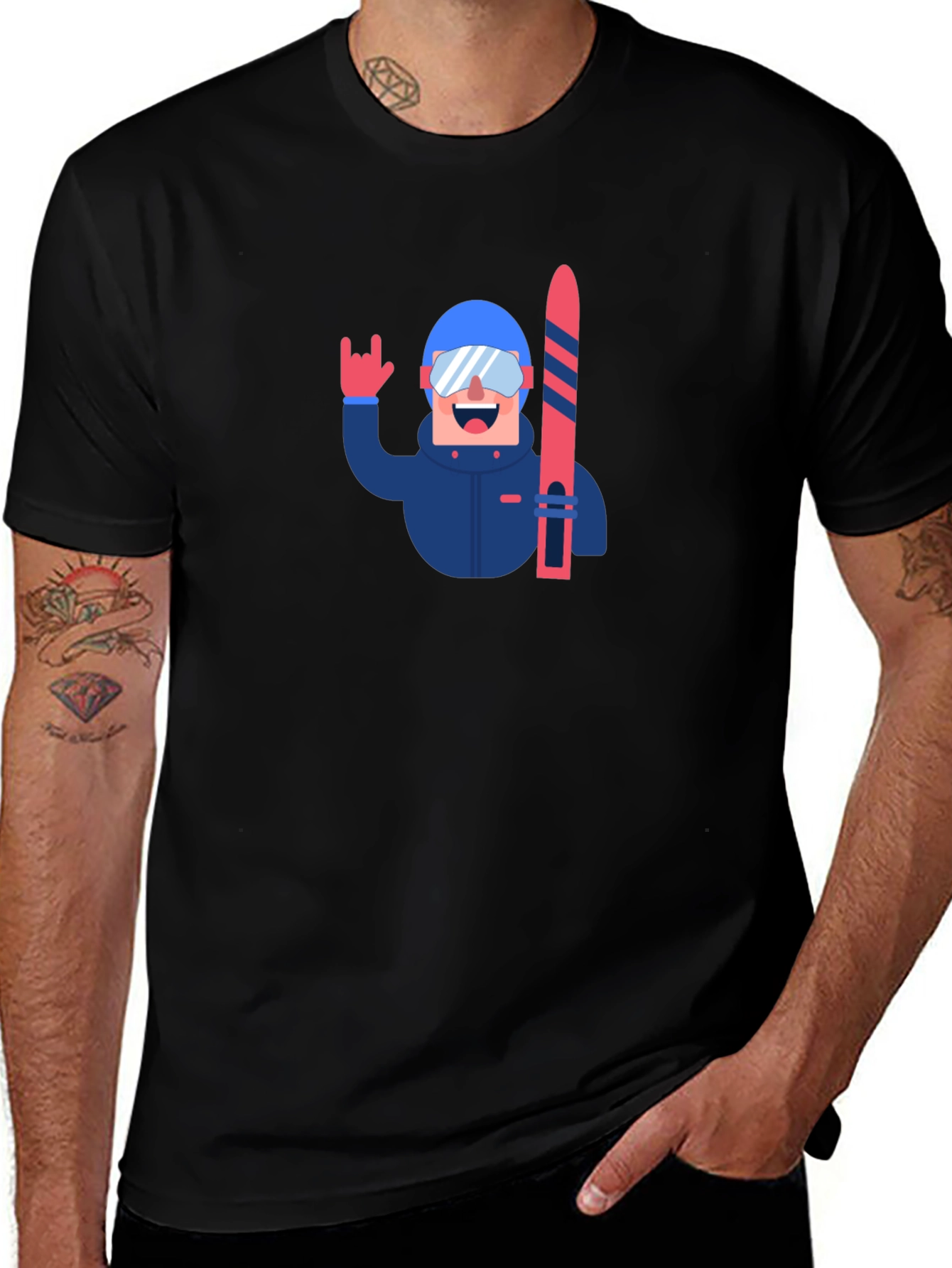 Cool Skiing T-Shirt - Unique Graphic Tee