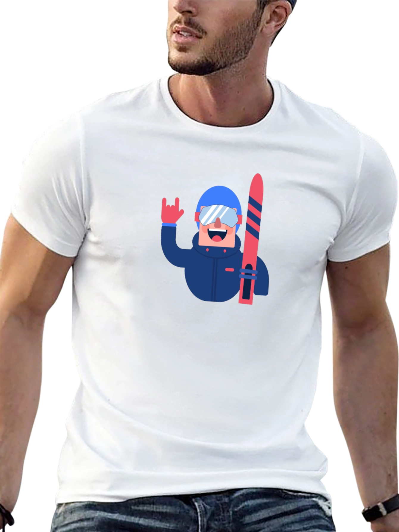 Cool Skiing T-Shirt - Unique Graphic Tee