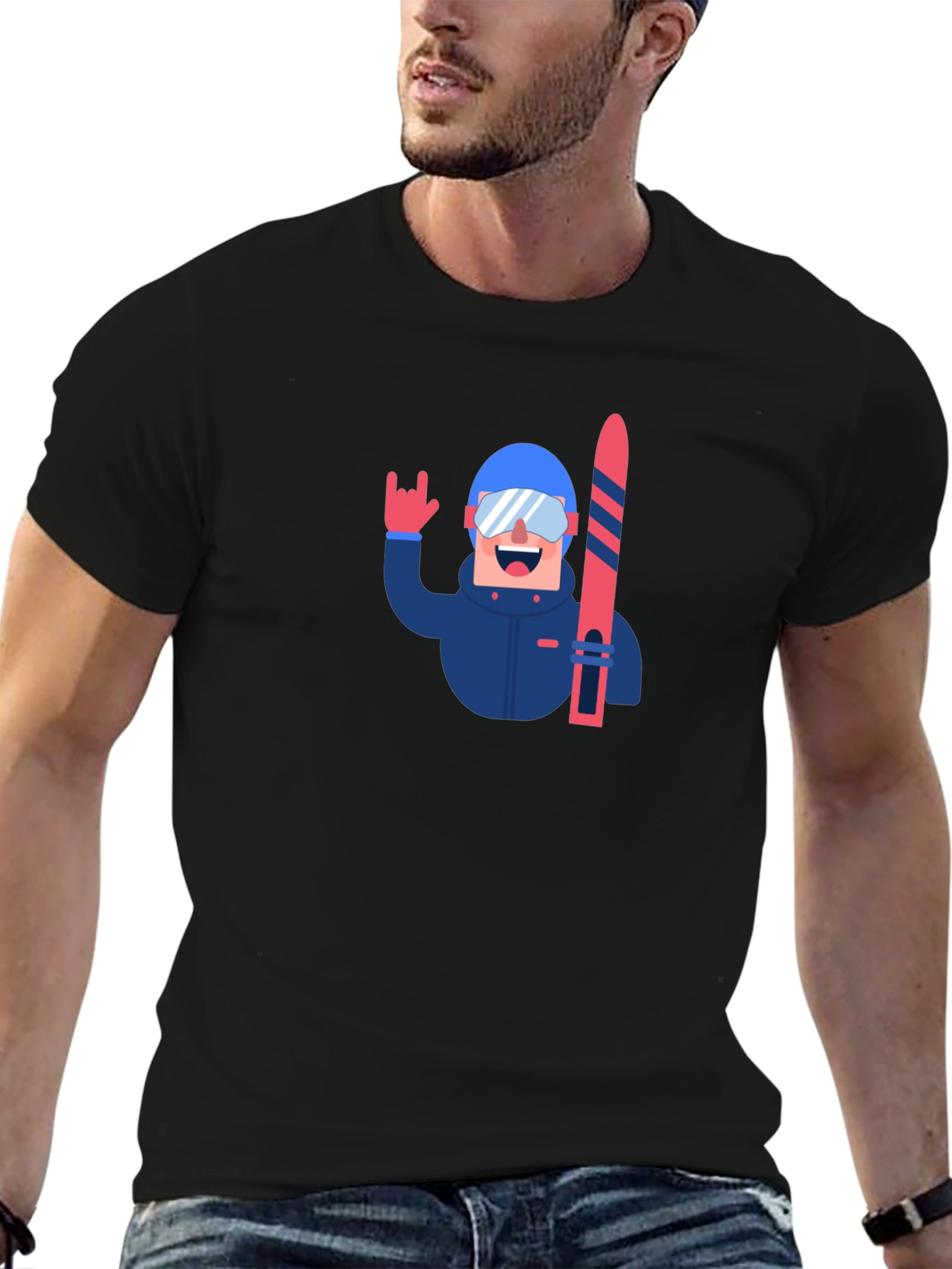 Cool Skiing T-Shirt - Unique Graphic Tee