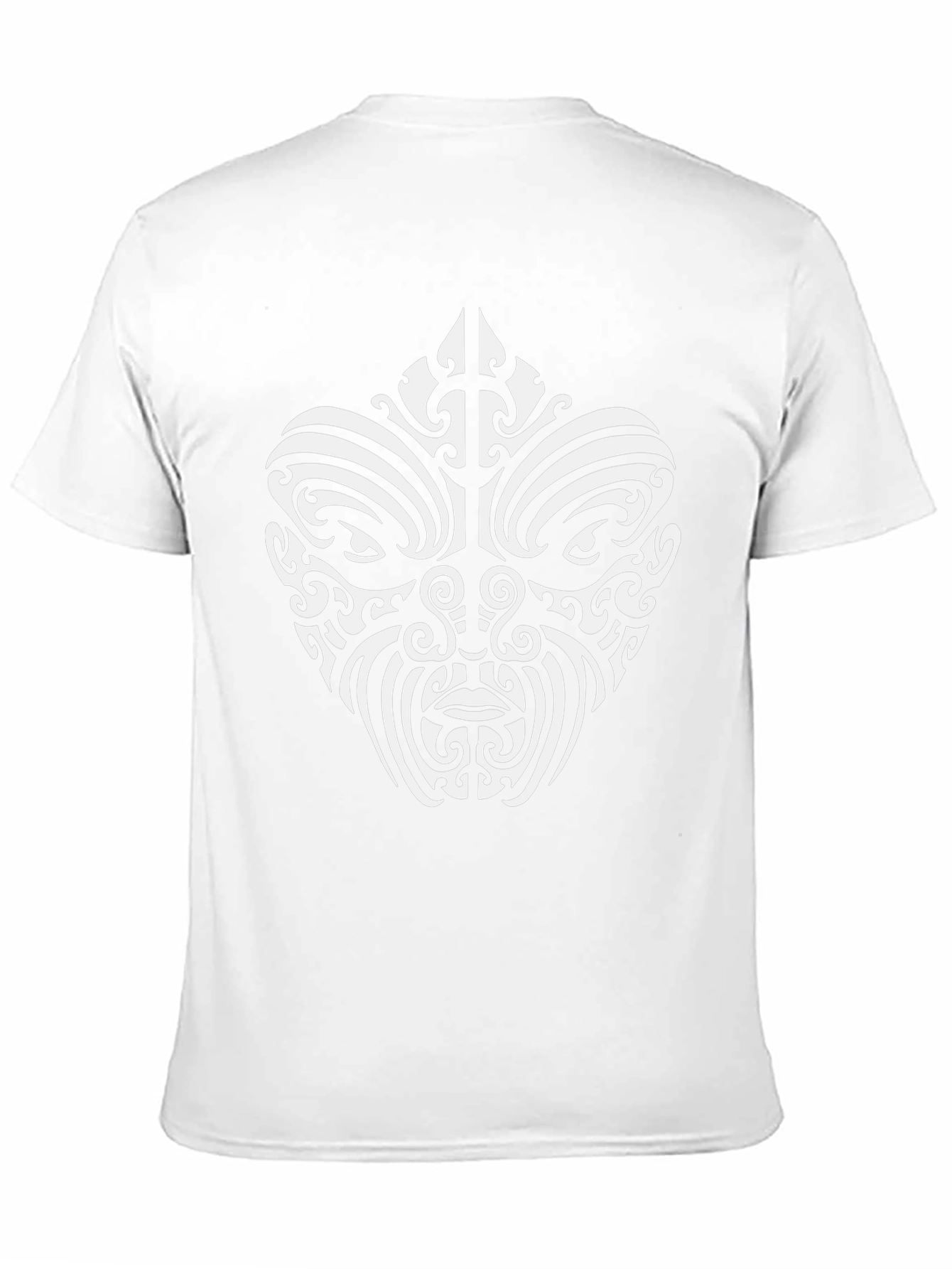 Tribal Mask Graphic Tee - Black Cotton