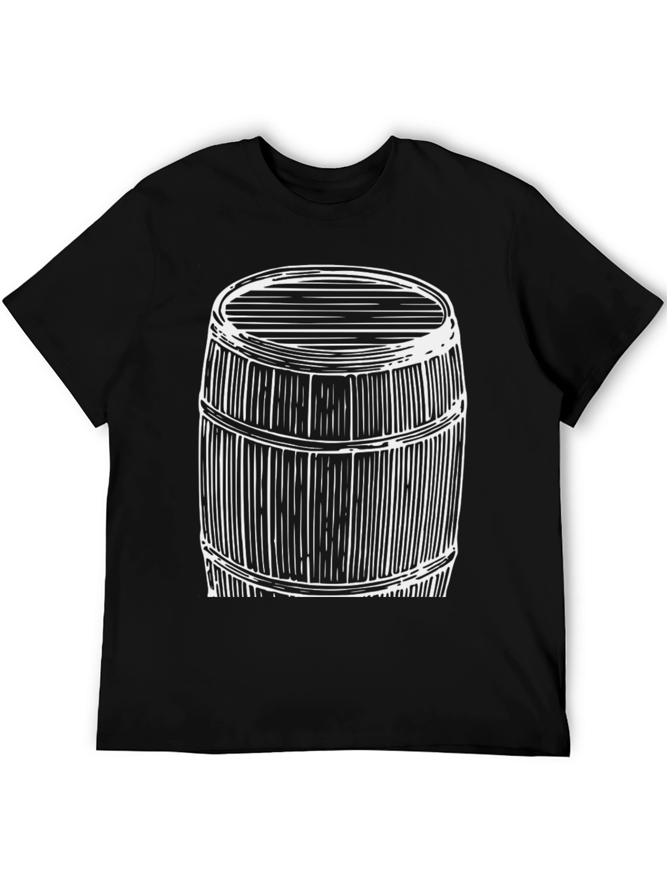 Barrel Graphic Black T-Shirt for Men