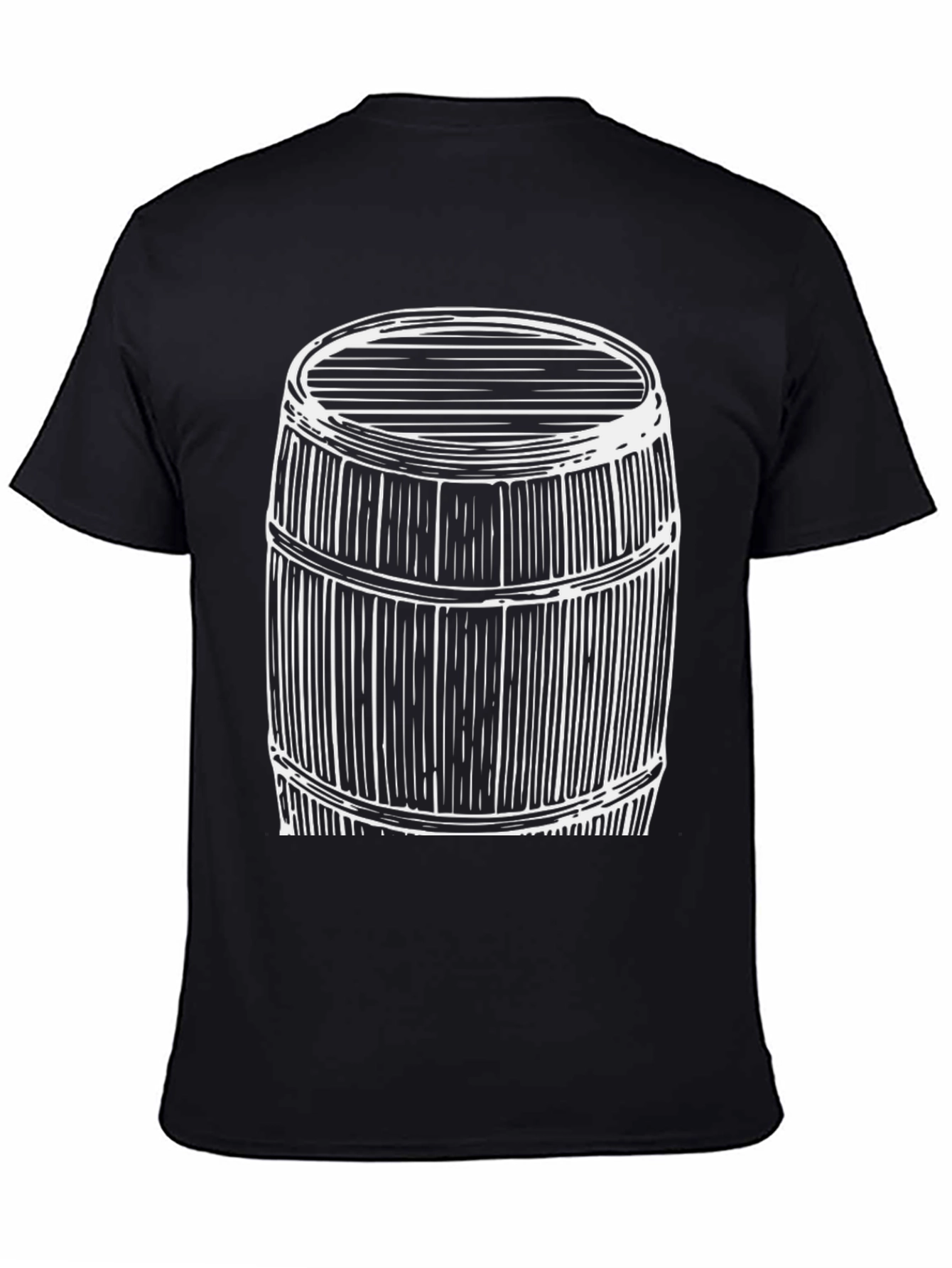 Barrel Graphic Black T-Shirt for Men