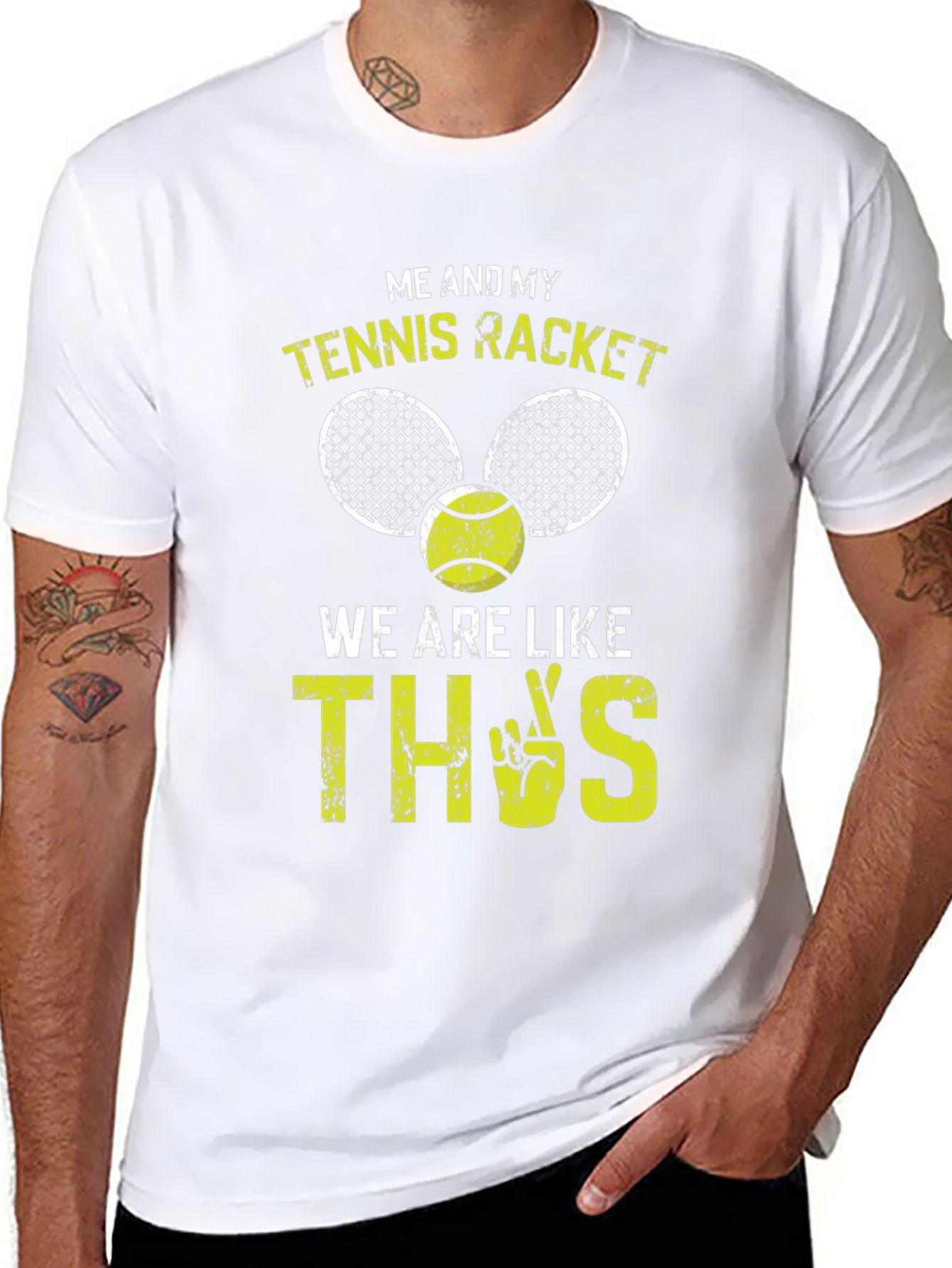 Tennis Racket Graphic T-Shirt
