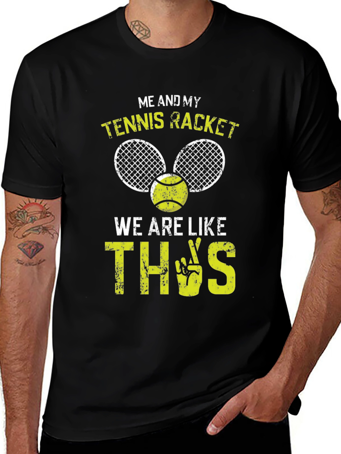 Tennis Racket Graphic T-Shirt