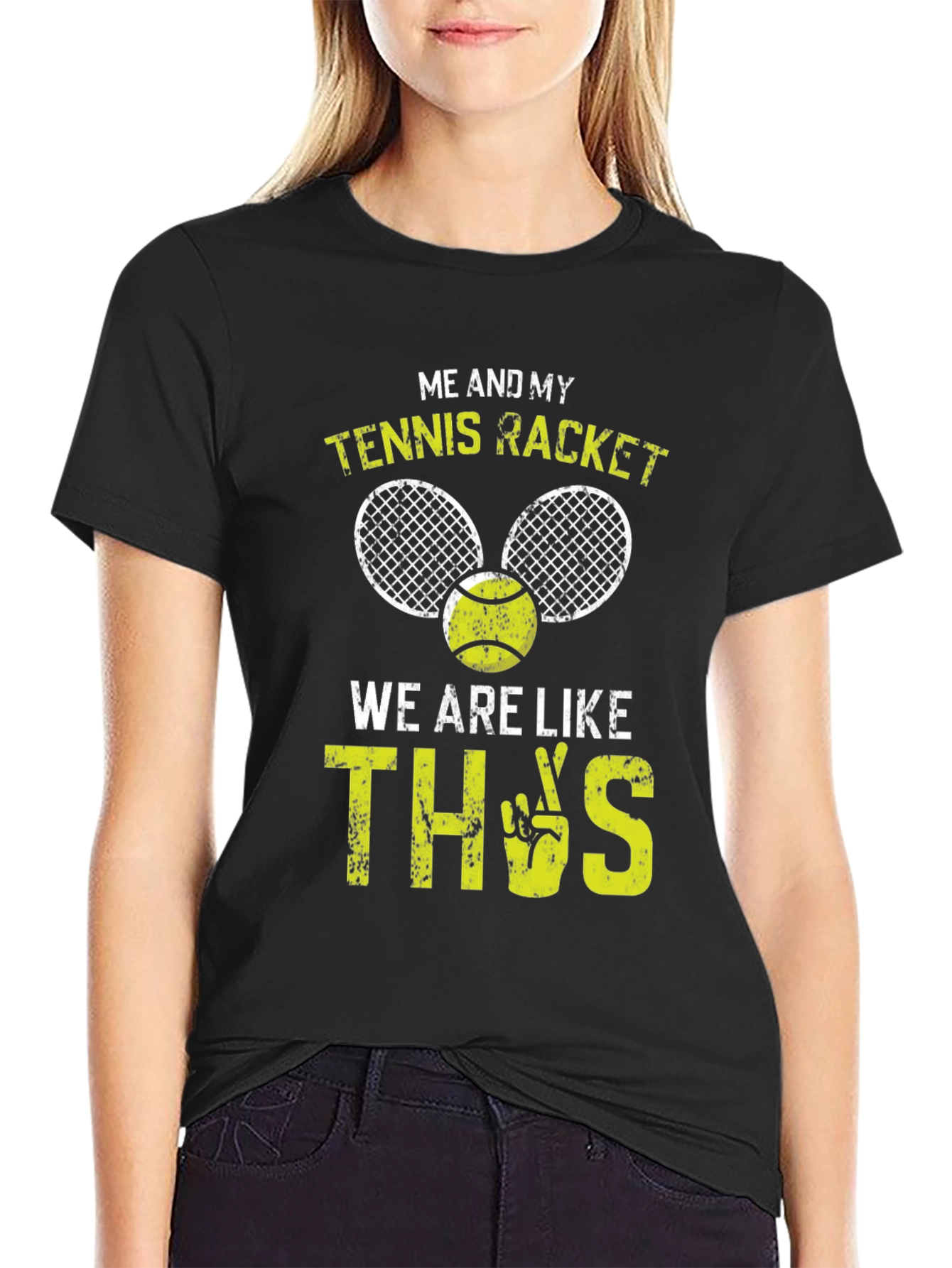 Tennis Racket Graphic T-Shirt