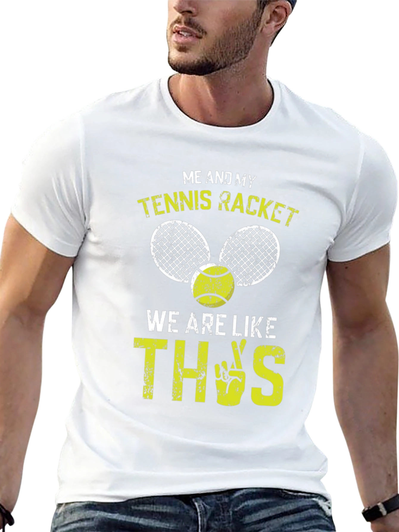 Tennis Racket Graphic T-Shirt