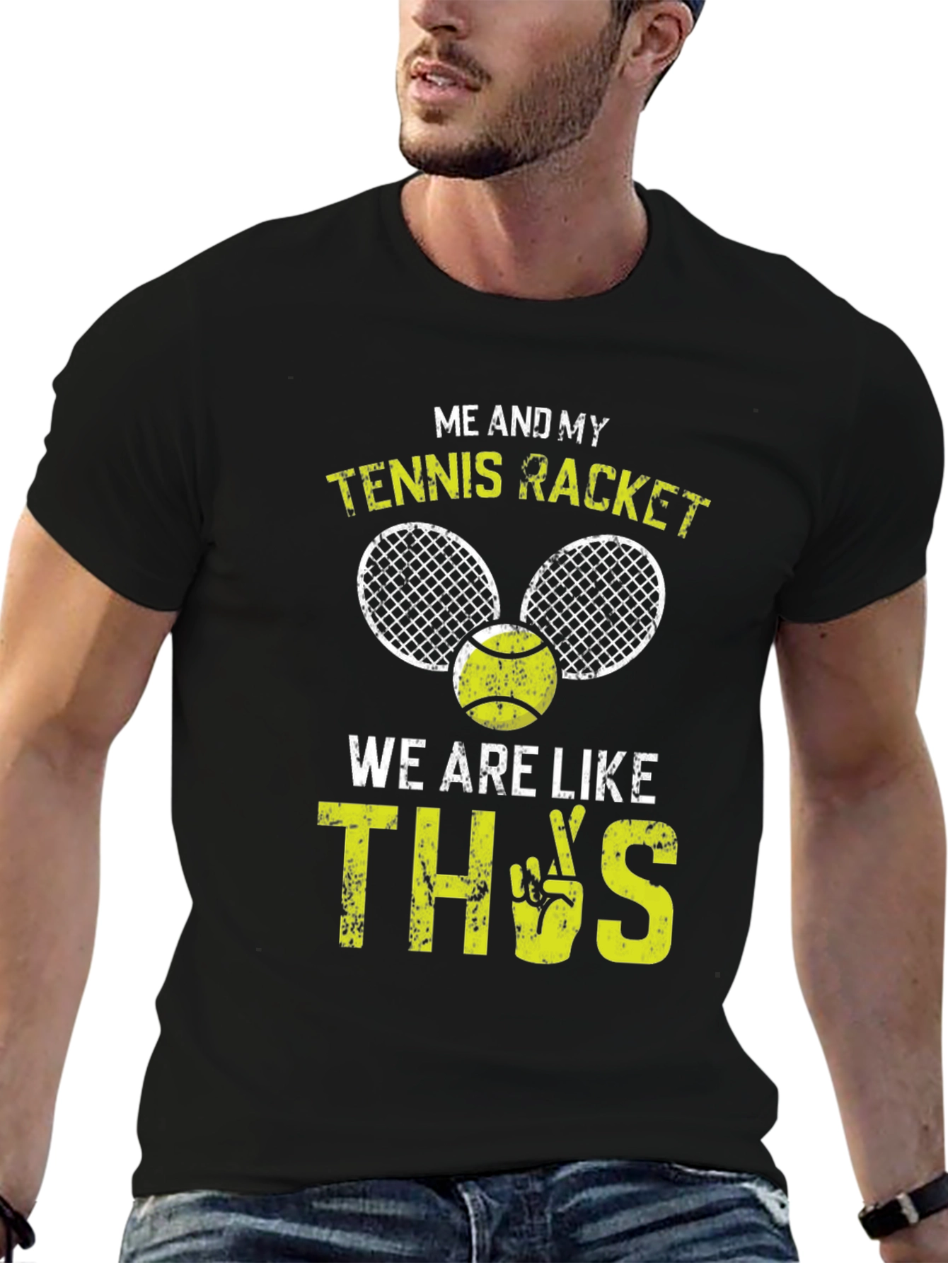 Tennis Racket Graphic T-Shirt