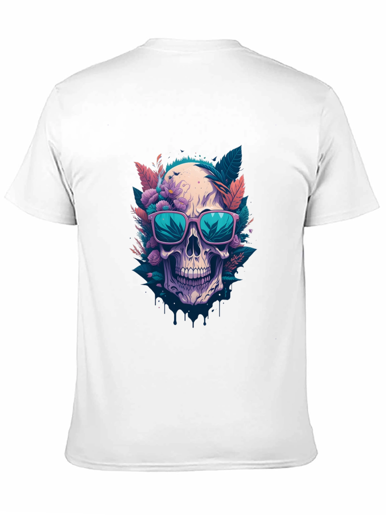 Floral Skull Graphic Tee