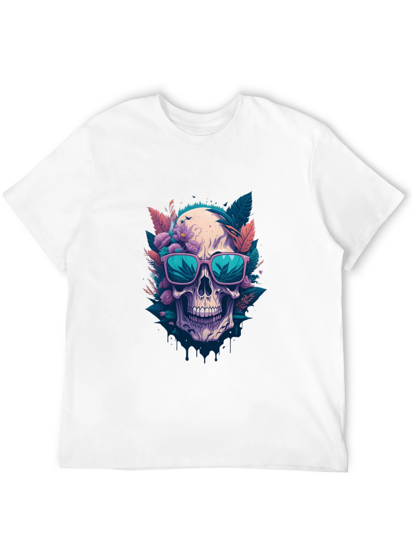 Floral Skull Graphic Tee