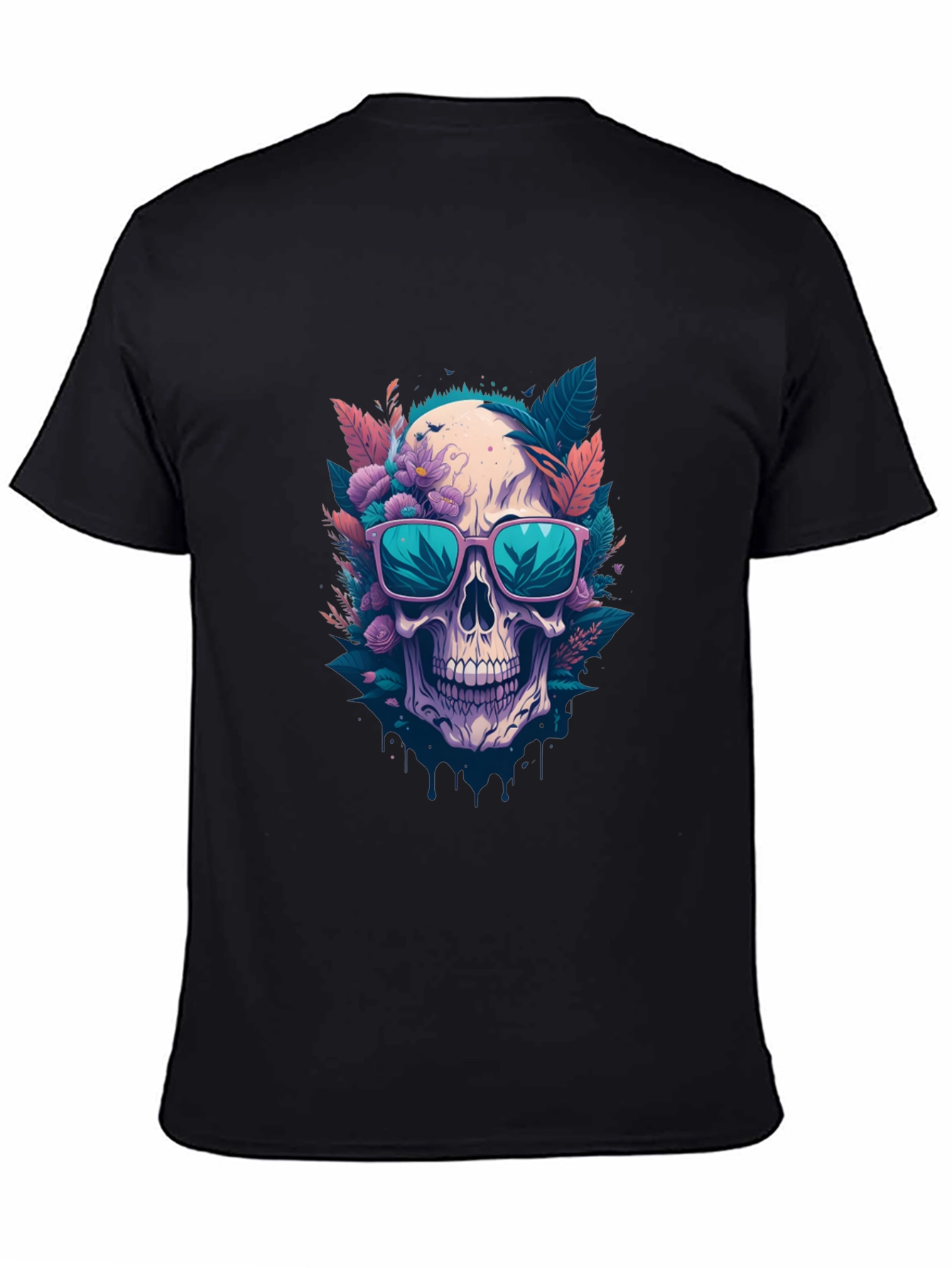 Floral Skull Graphic Tee