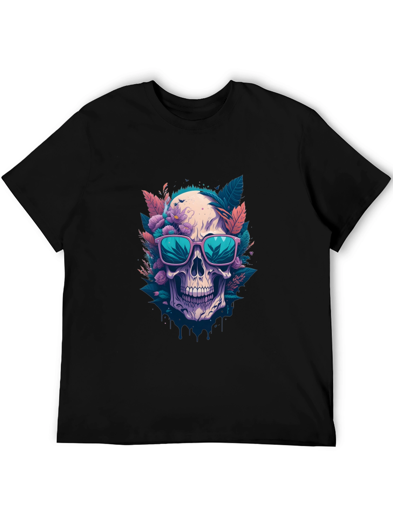 Floral Skull Graphic Tee