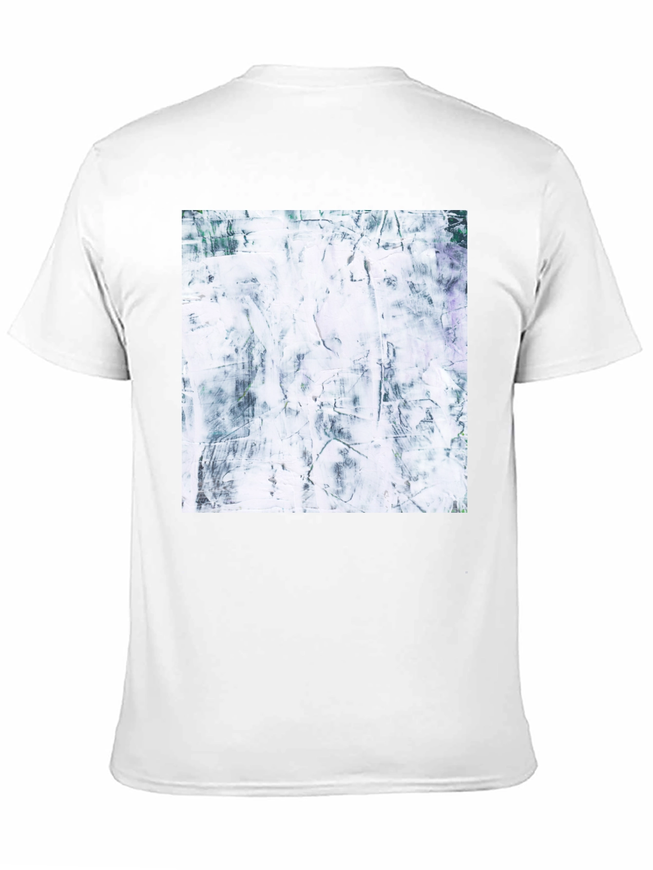 Abstract Texture Print Black T-Shirt