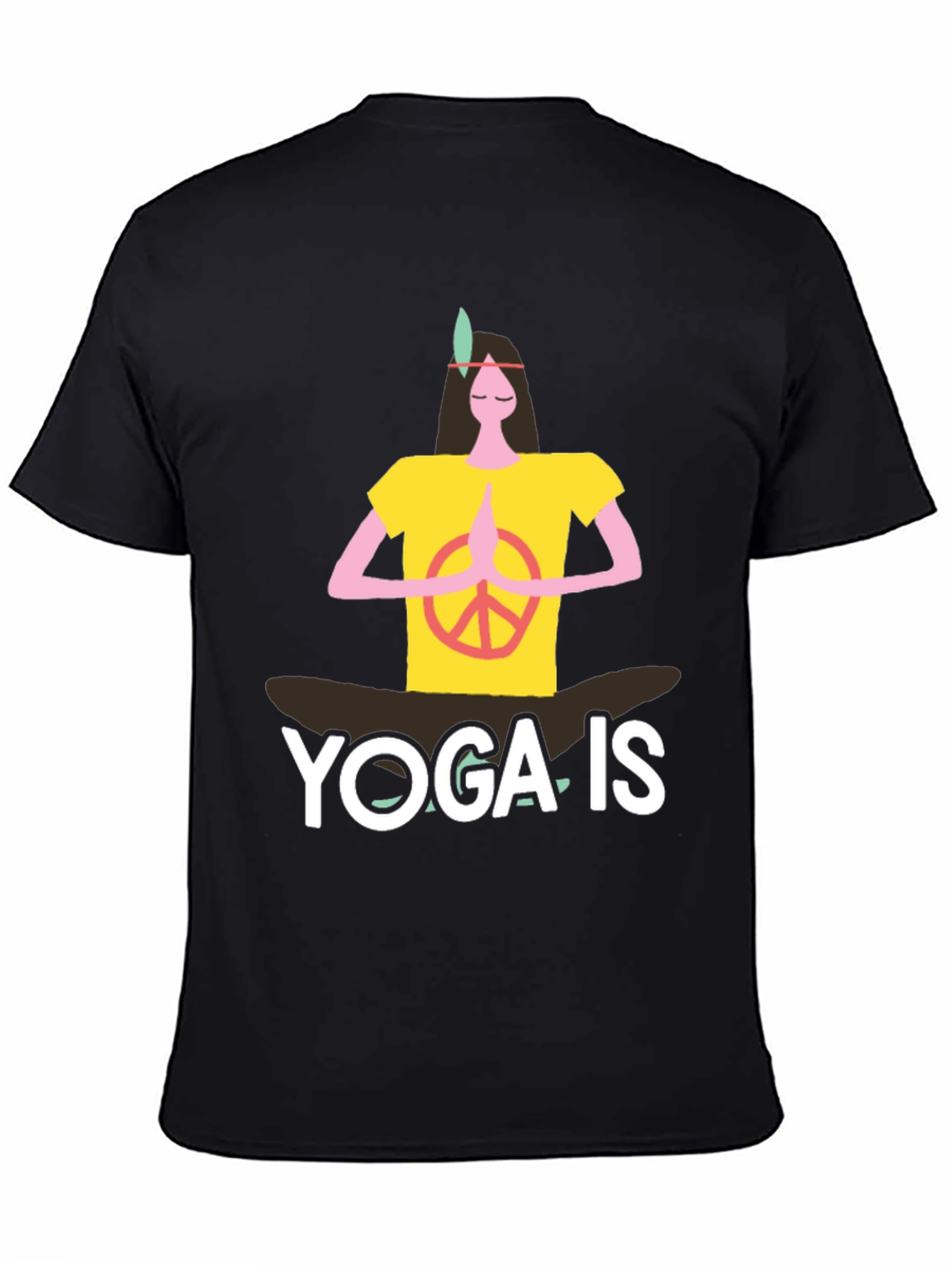 Yoga Is T-Shirt Peace Sign Graphic Tee
