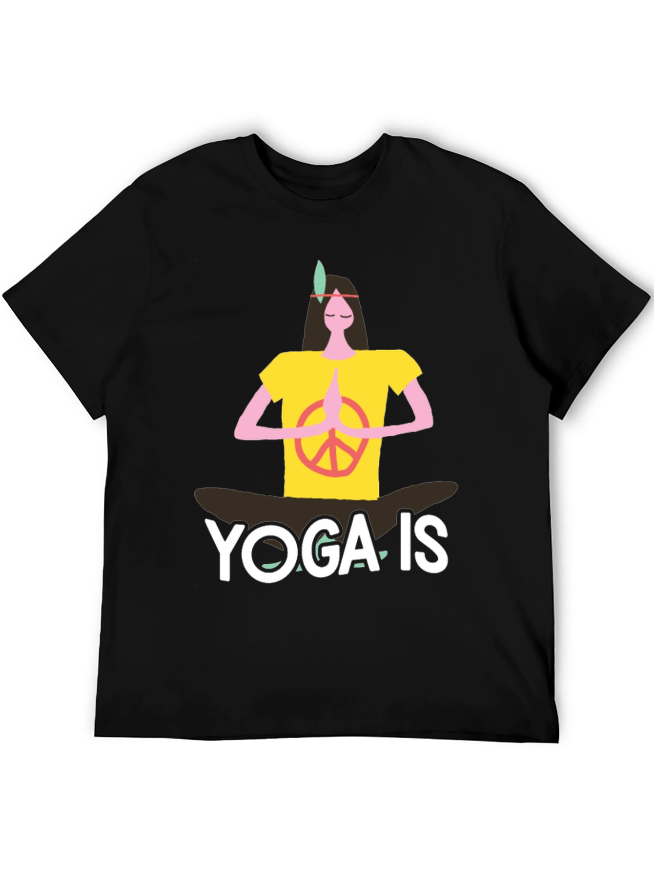 Yoga Is T-Shirt Peace Sign Graphic Tee